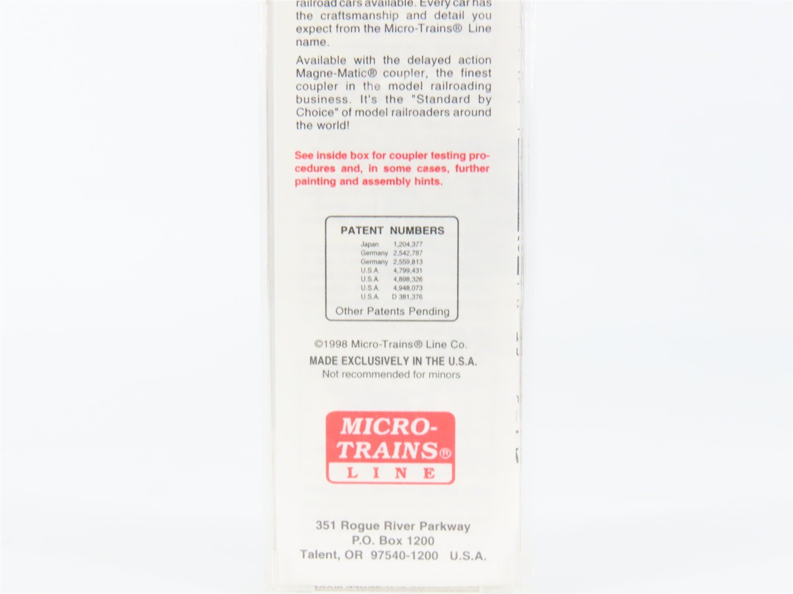 N Scale Micro-Trains MTL 59030 ATSF Santa Fe 40' Steel Side Ice Reefer #188457