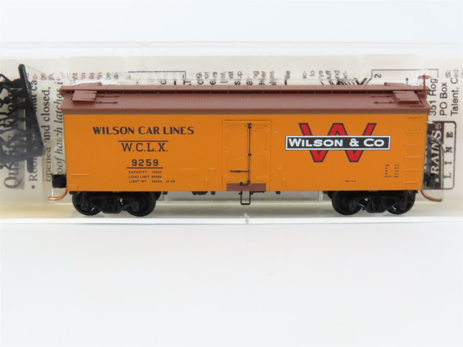 N Scale Micro-Trains MTL 58540 WCLX Wilson & Co. 36' Wood Ice Reefer #9259