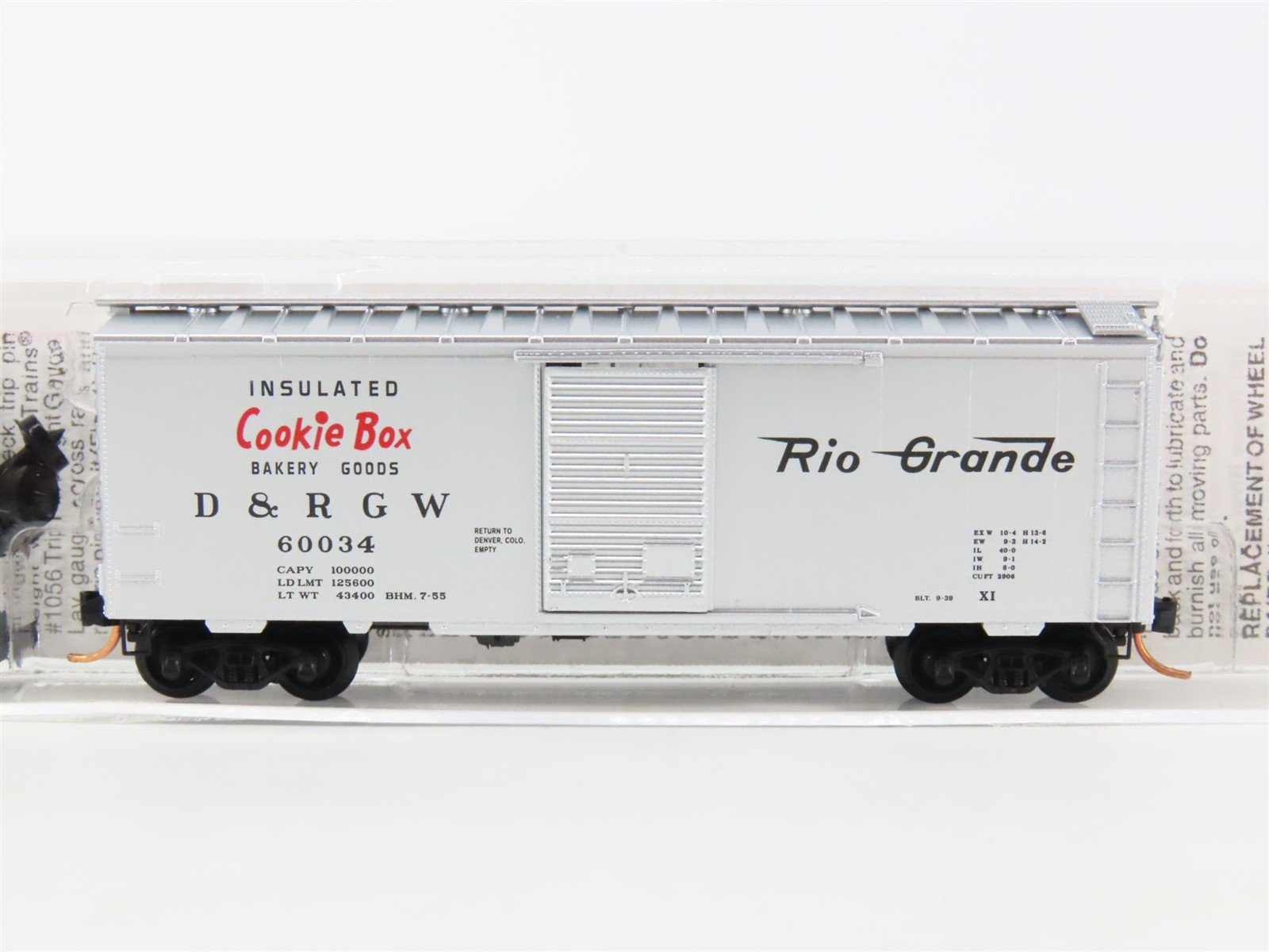 N Scale Micro-Trains MTL 20110 D&RGW Rio Grande Cookie Box 40' Box Car #60034