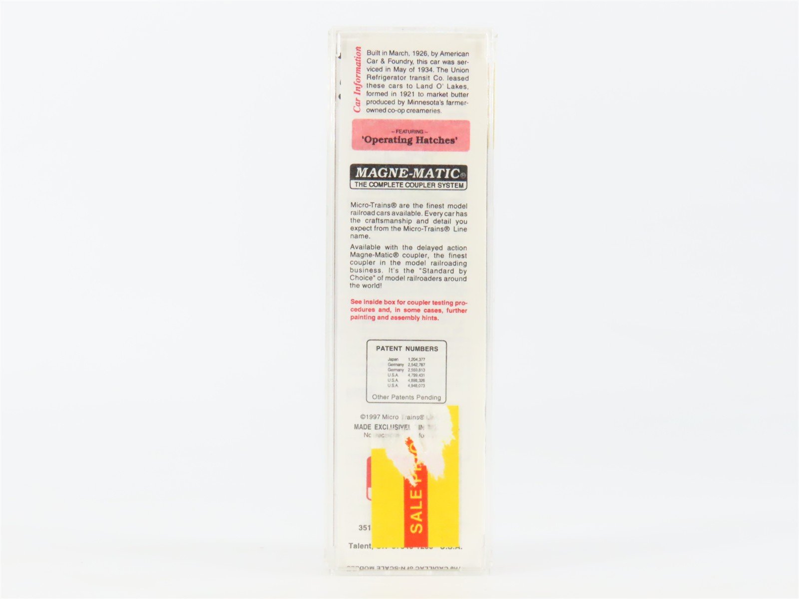 N Scale Micro-Trains MTL 49460 URTC Land O' Lakes Butter 40' Wood Reefer #10122