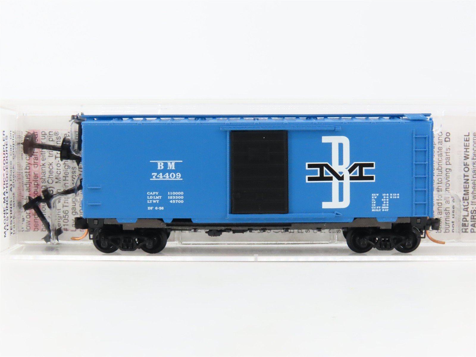 N Scale Micro-Trains MTL 20140 BM Boston & Maine 40' Single Door Box Car #74409