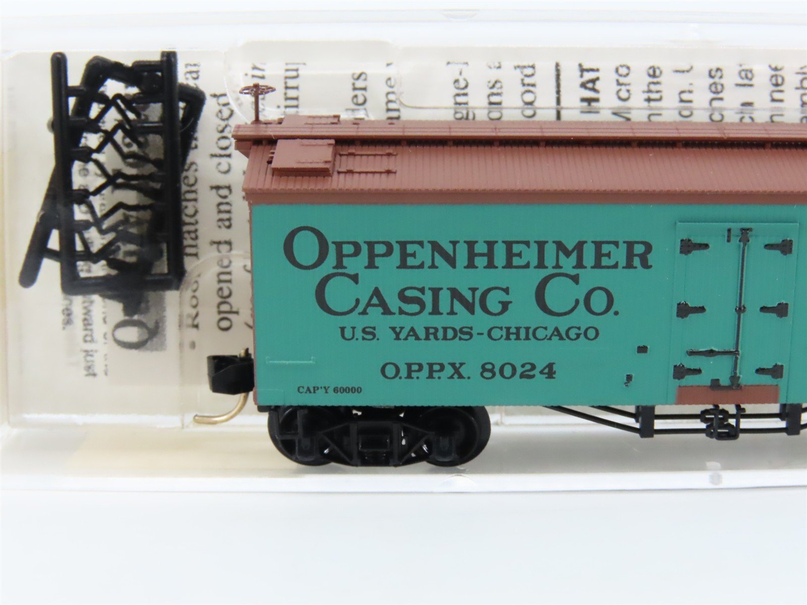 N Scale Micro-Trains MTL 58040 OPPX Oppenheimer Casing Co. 36' Ice Reefer #8024