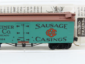N Scale Micro-Trains MTL 58040 OPPX Oppenheimer Casing Co. 36' Ice Reefer #8024