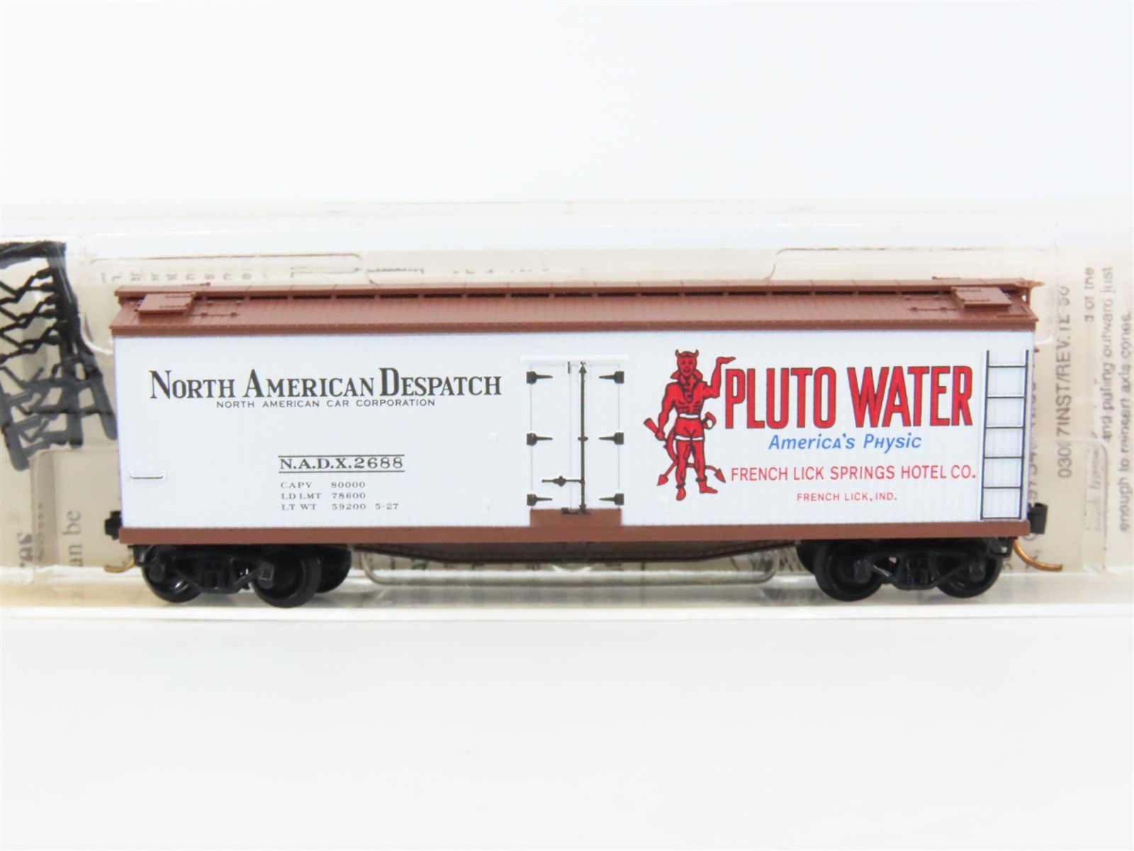 N Scale Micro-Trains MTL 49490 NADX Pluto Water 40' Wood Reefer #2688