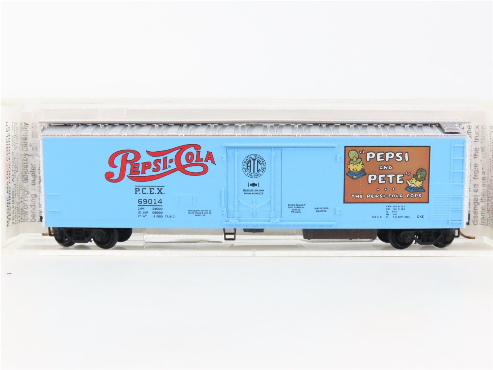 N Scale Micro-Trains MTL 69130 PCEX Pepsi And Pete Mechanical Reefer #69014
