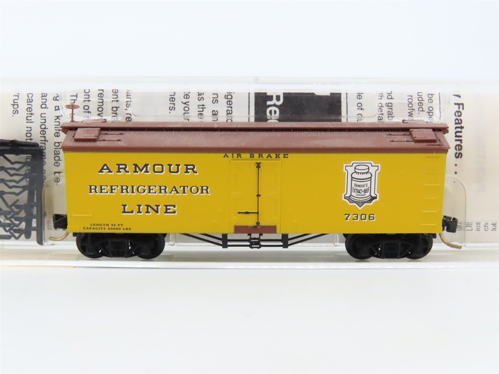 N Scale Micro-Trains MTL 58030 Armour Refrigerator Line 36' Ice Reefer #7306