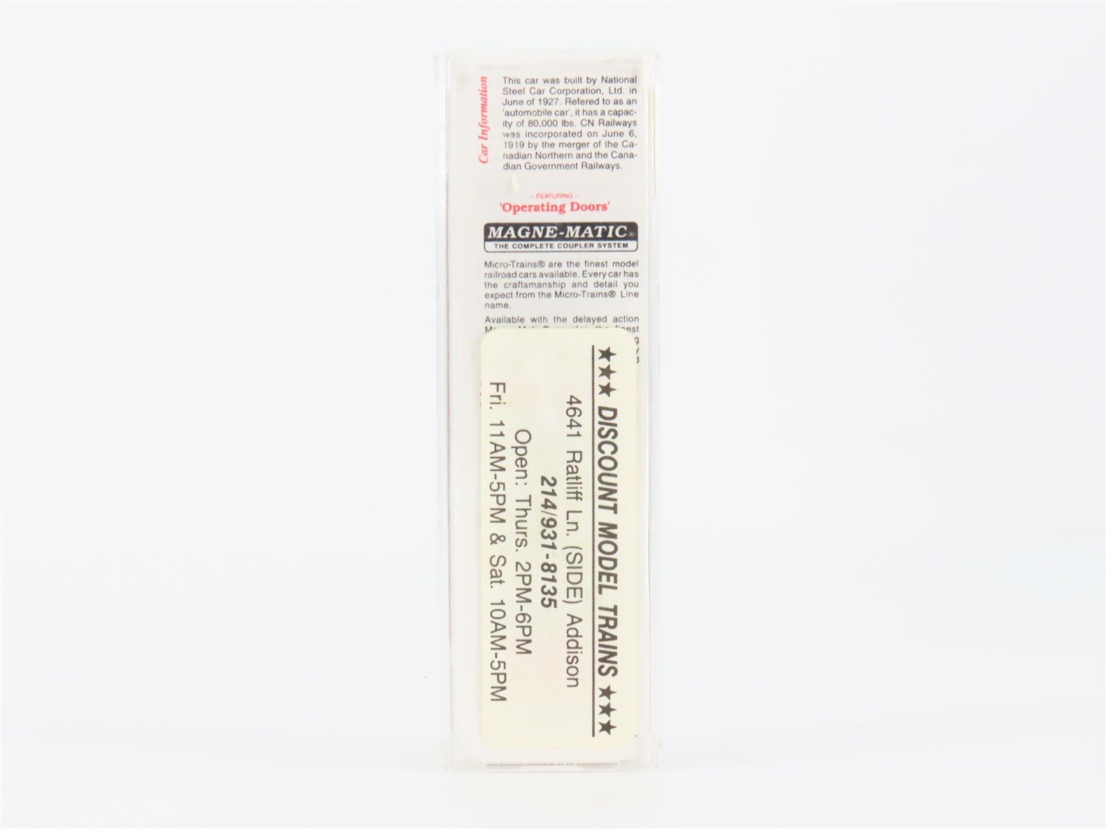 N Scale Micro-Trains MTL 29070 CN Canadian National 40' Auto Box Car #582596