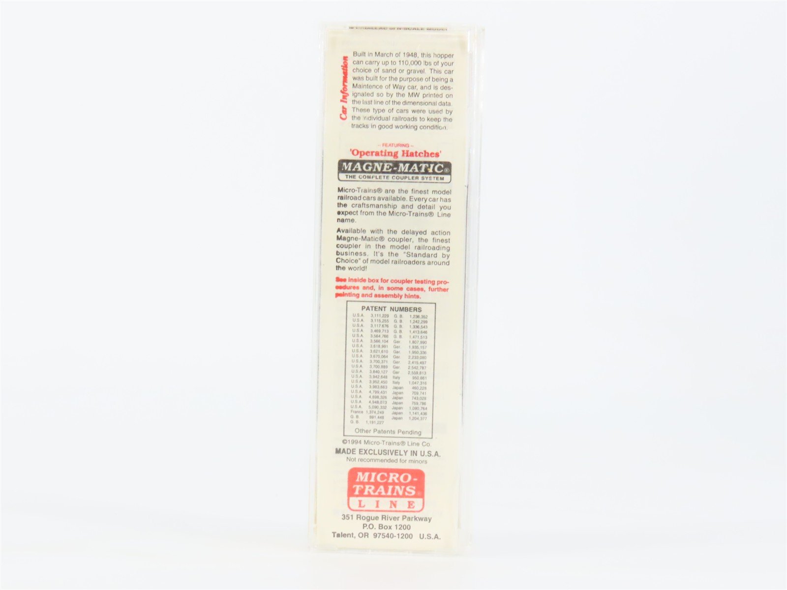 N Scale Micro-Trains MTL 55350 TN 