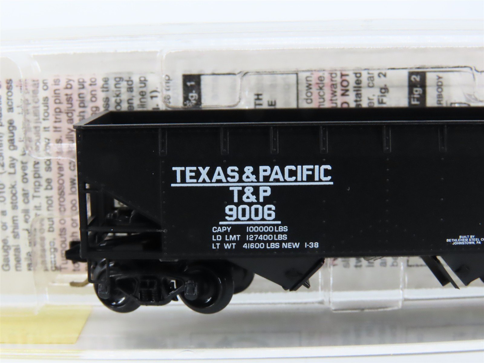 N Scale Micro-Trains MTL 55120 T&P Texas & Pacific 2-Bay Open Hopper #9006
