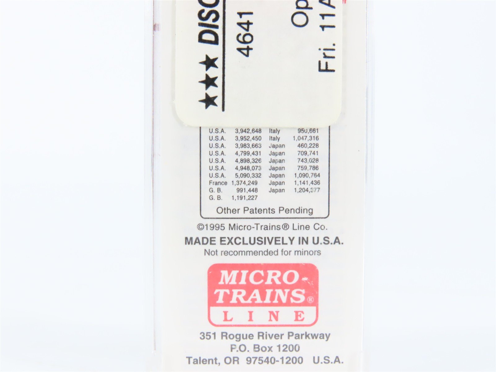 N Scale Micro-Trains MTL 50100 UP Union Pacific 34' Caboose #3234