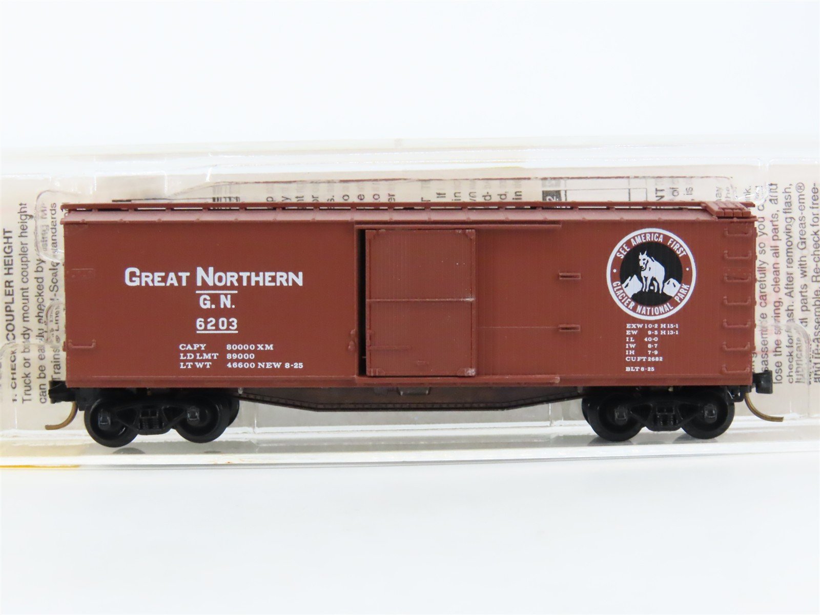 N Scale Micro-Trains MTL 20226 GN Glacier National Park 40' Box Car #6203