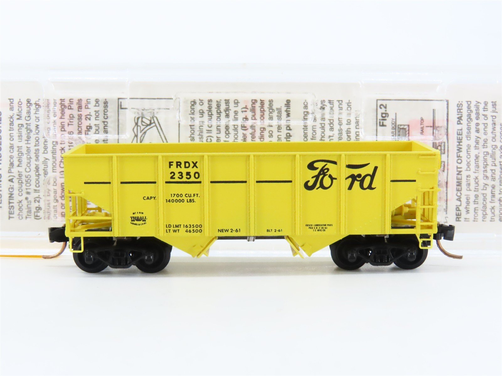 N Scale Micro-Trains MTL 56020 FRDX Ford Motor Company 2-Bay Open Hopper #2350