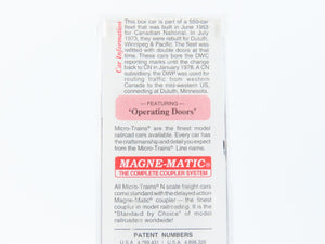 N Scale Micro-Trains MTL 23260 DWC Duluth Winnipeg & Pacific 40' Box Car #582225