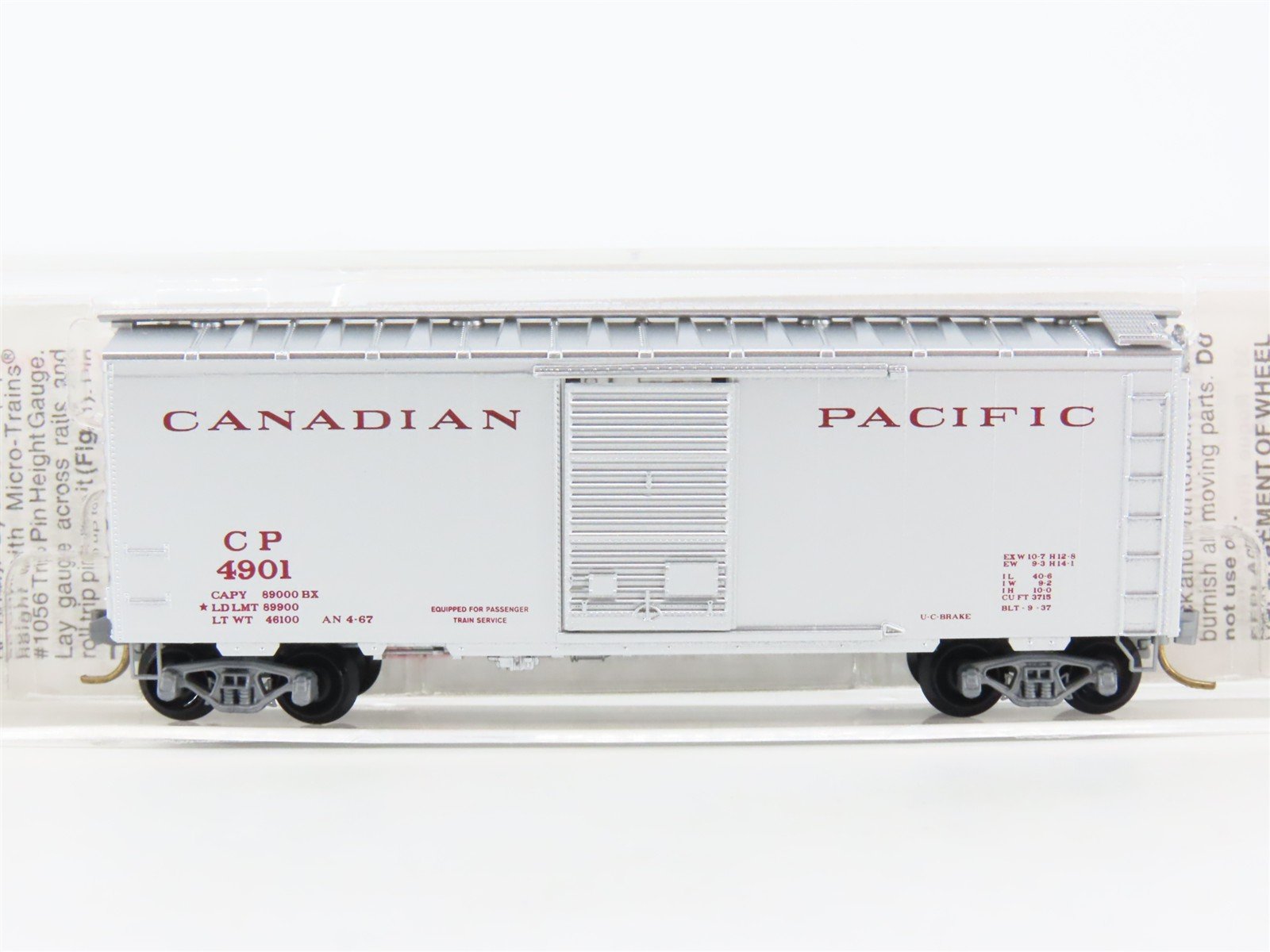 N Scale Micro-Trains MTL 20546 CP Canadian Pacific 40' Single Door Box Car #4901