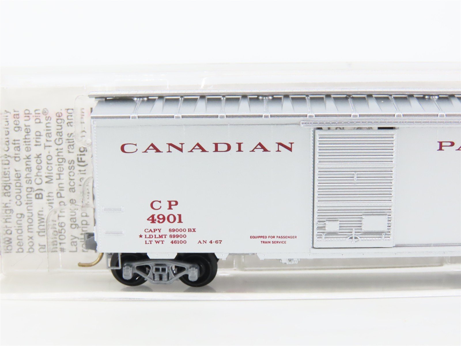 N Scale Micro-Trains MTL 20546 CP Canadian Pacific 40' Single Door Box Car #4901