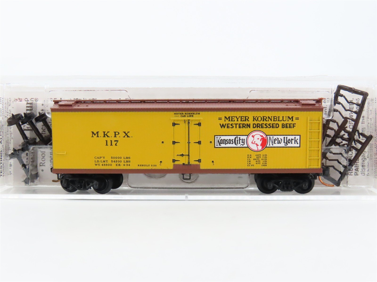 N Scale Micro-Trains MTL 04900100 MKPX Meyer Kornblum 40' Wood Reefer #117