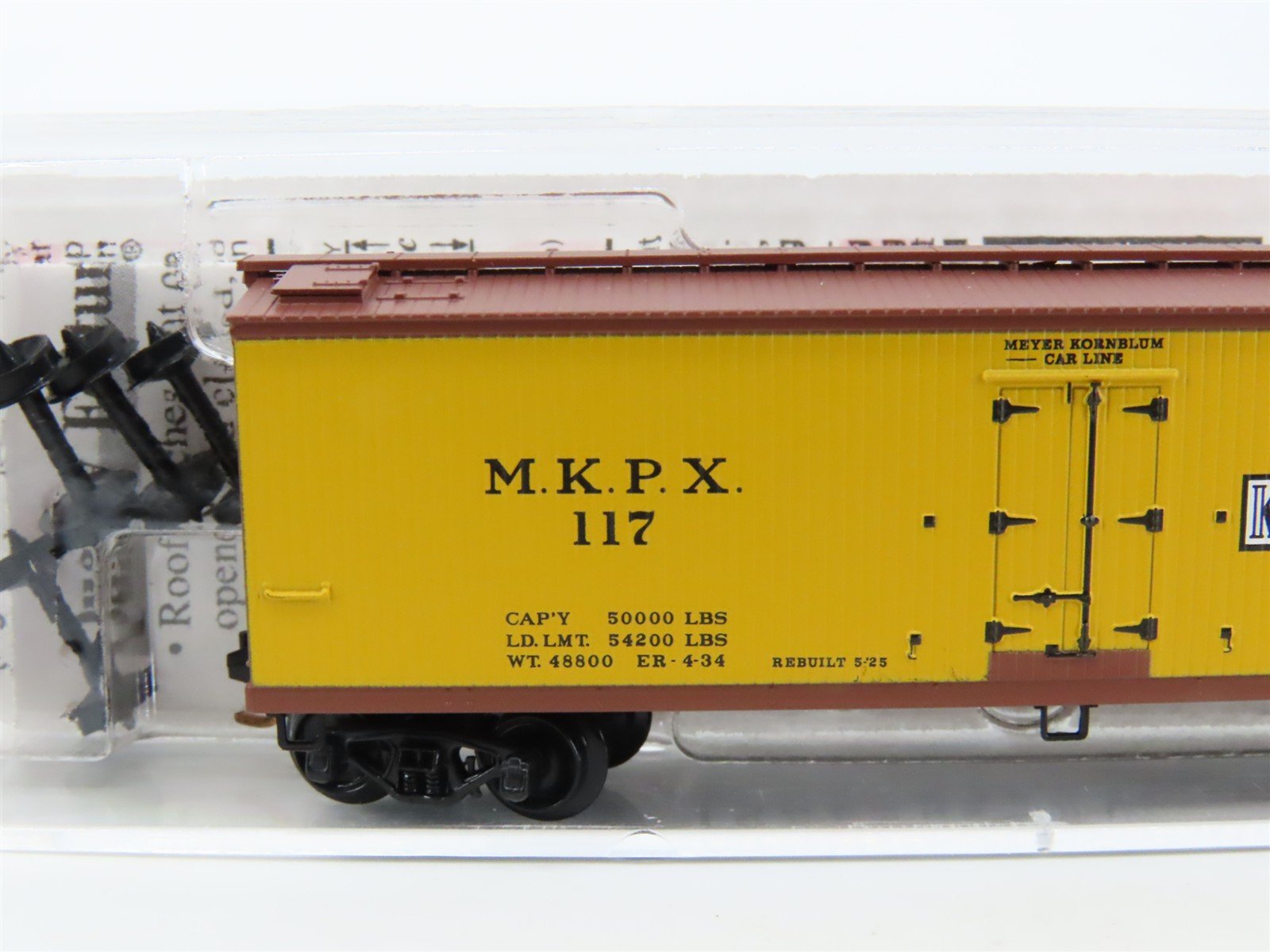 N Scale Micro-Trains MTL 04900100 MKPX Meyer Kornblum 40' Wood Reefer #117