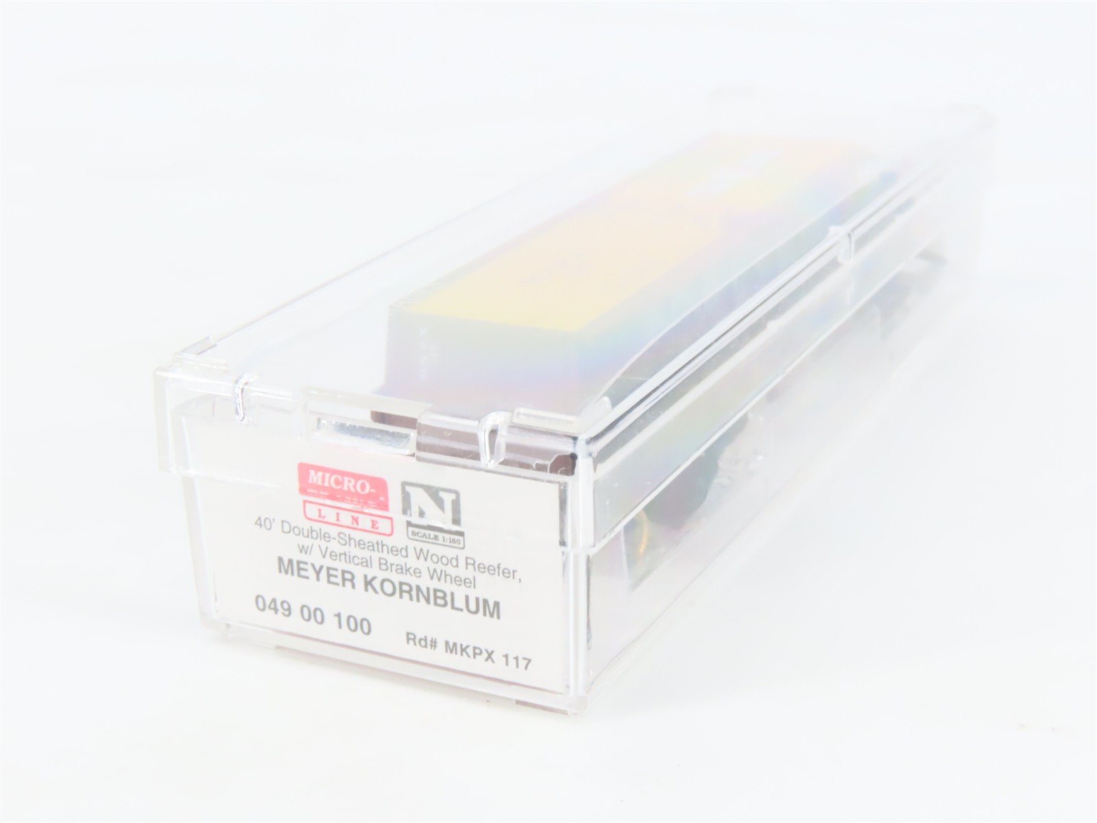 N Scale Micro-Trains MTL 04900100 MKPX Meyer Kornblum 40' Wood Reefer #117