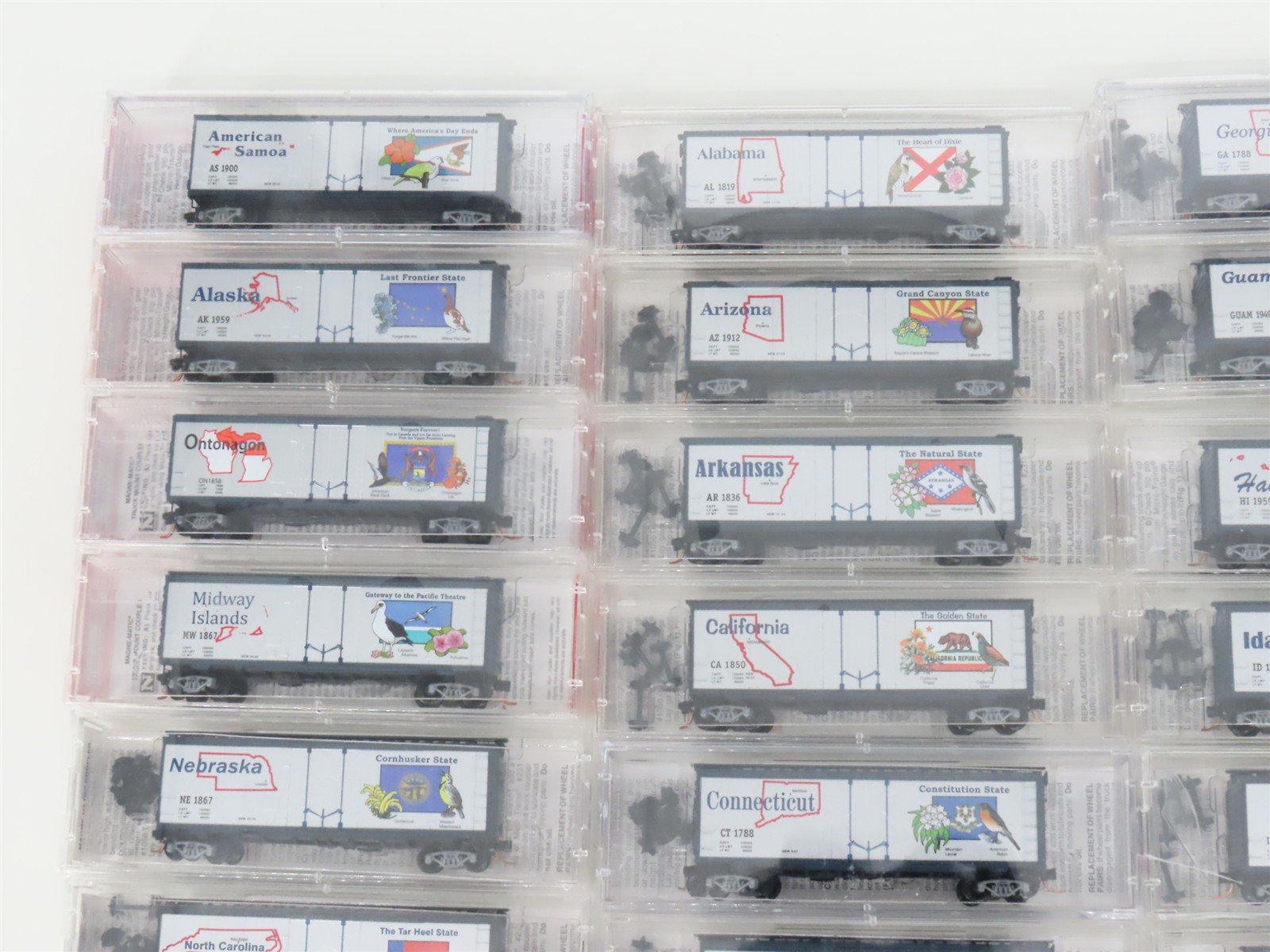 N Scale Micro-Trains MTL Complete 51 State Car Set + 10 NSE States of Union Cars