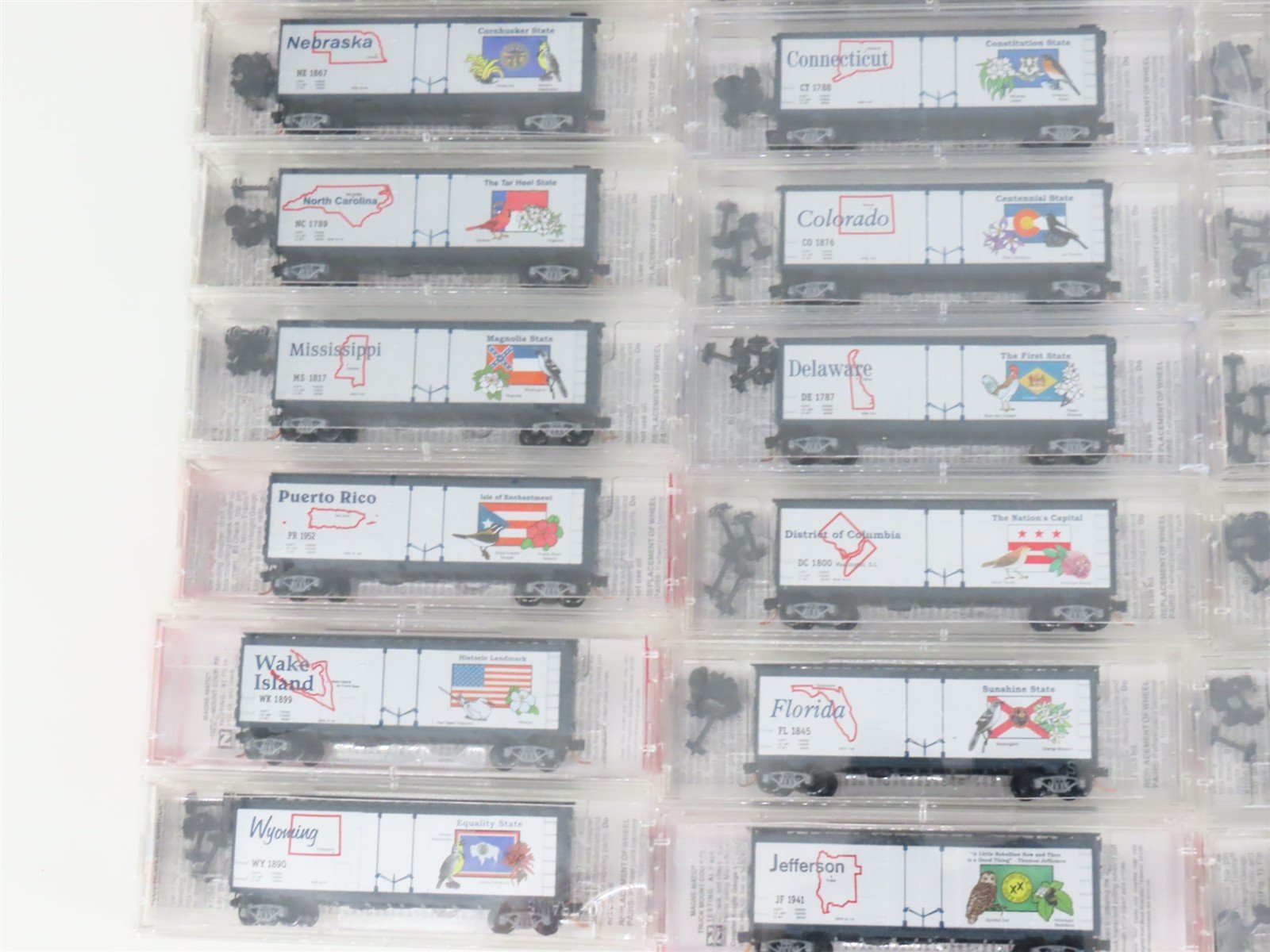 N Scale Micro-Trains MTL Complete 51 State Car Set + 10 NSE States of Union Cars