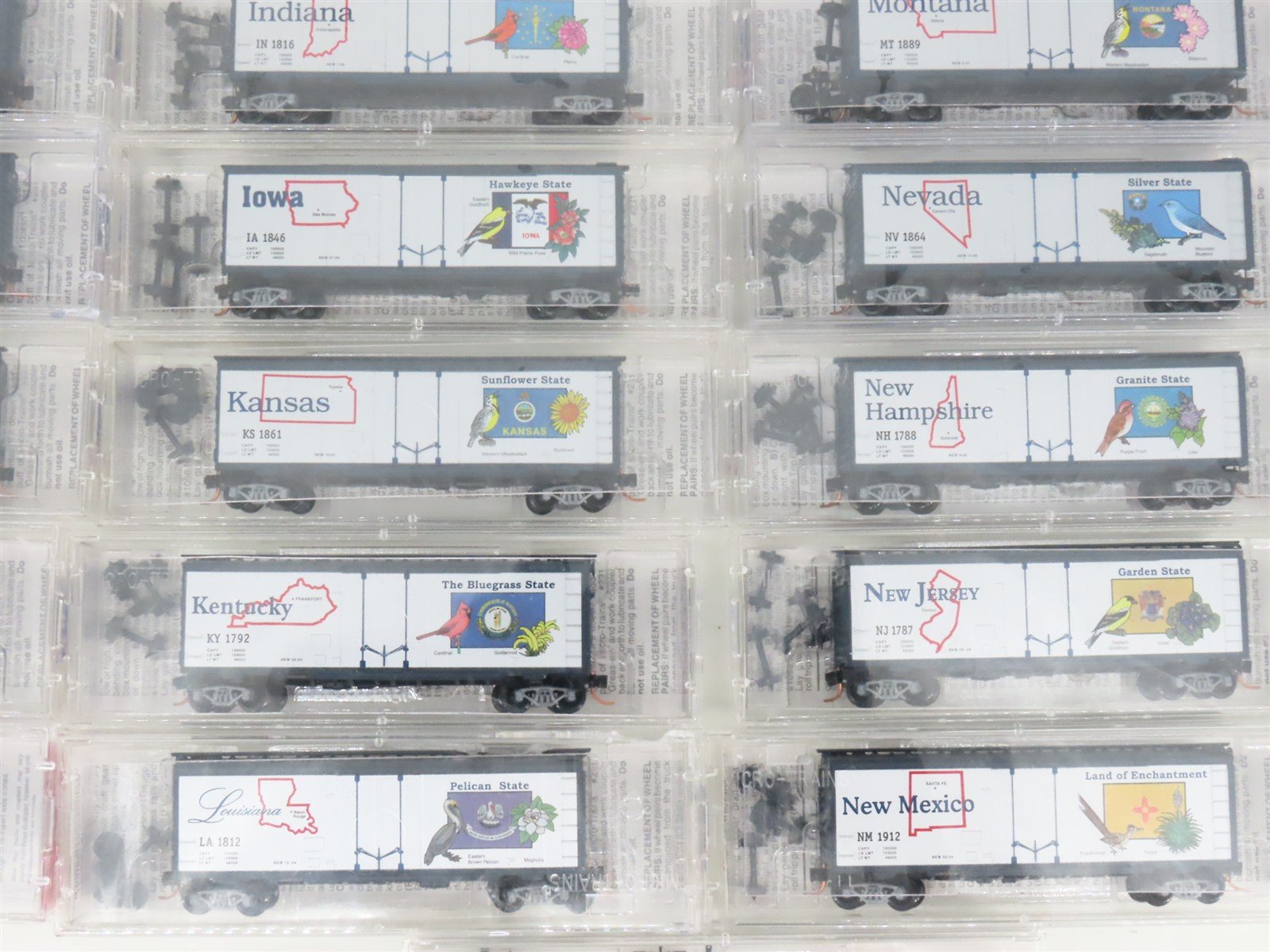 N Scale Micro-Trains MTL Complete 51 State Car Set + 10 NSE States of Union Cars