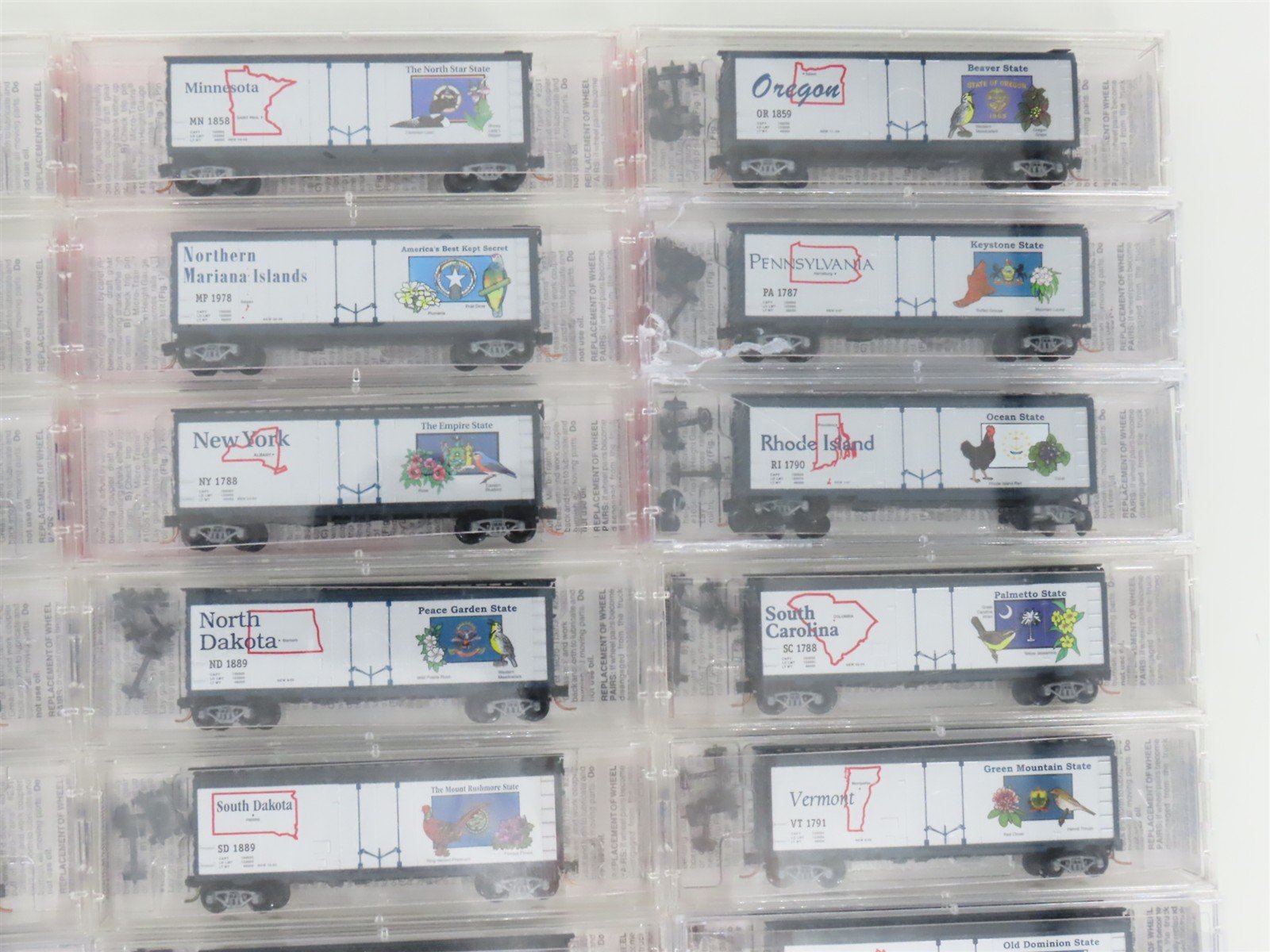 N Scale Micro-Trains MTL Complete 51 State Car Set + 10 NSE States of Union Cars