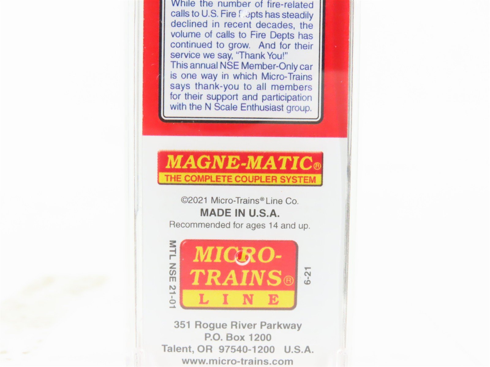N Micro-Trains MTL NSE 21-01 USFR First Responders 