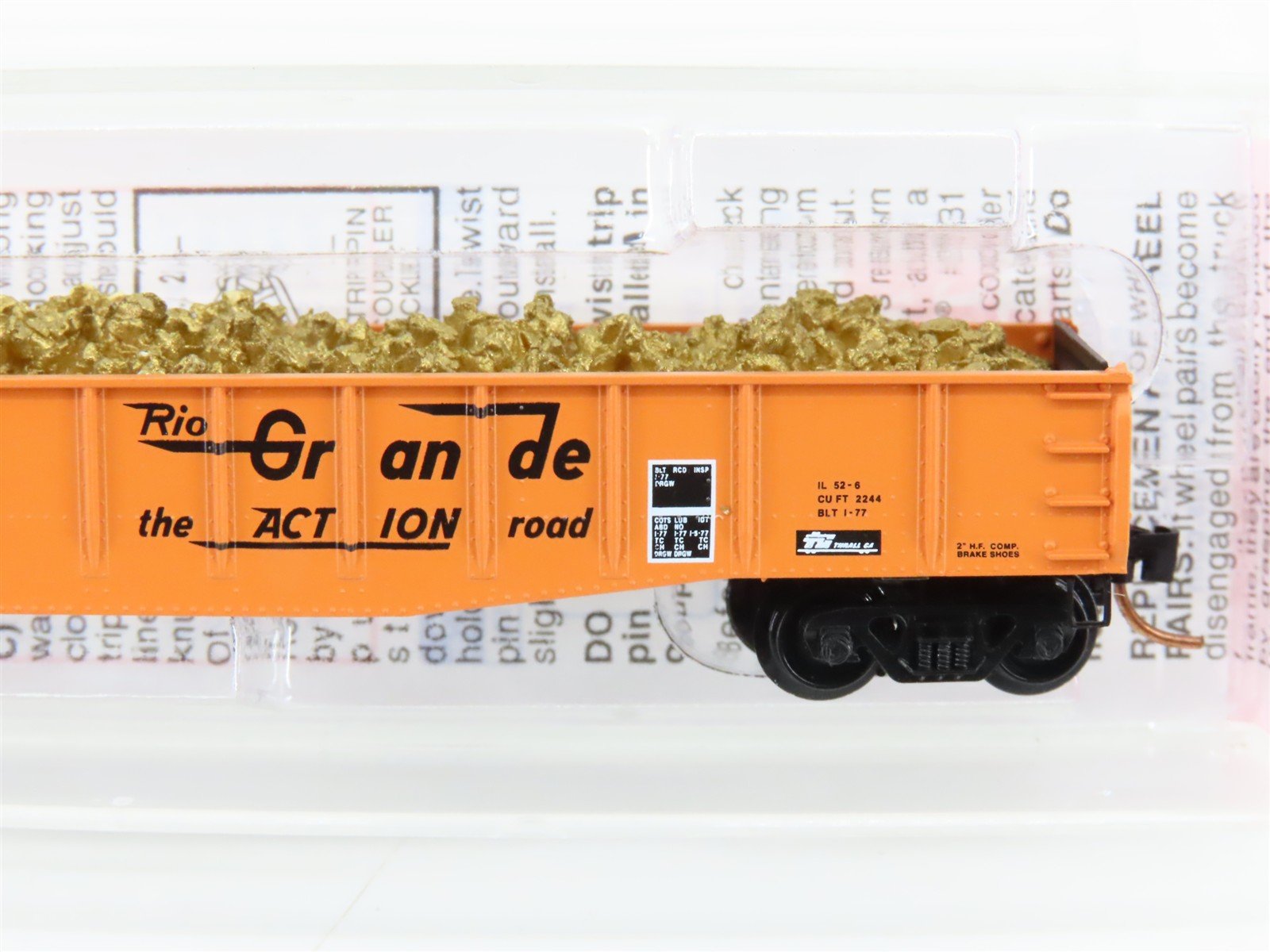 N Scale Micro-Trains MTL NSC 06-01 D&RGW Rio Grande 50' Gondola #56424 w/ Load