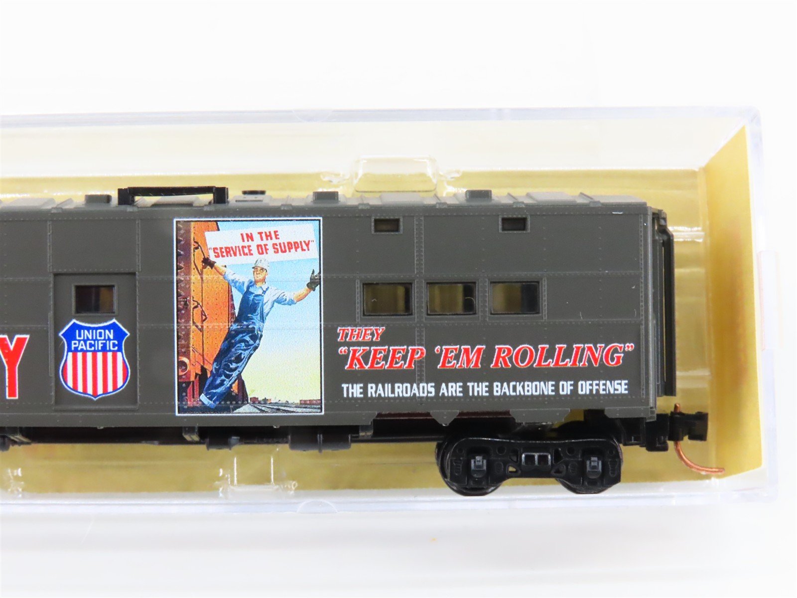 N Scale Micro-Trains MTL 11800180 USAX UP WWII 50' Troop Kitchen Car #19418