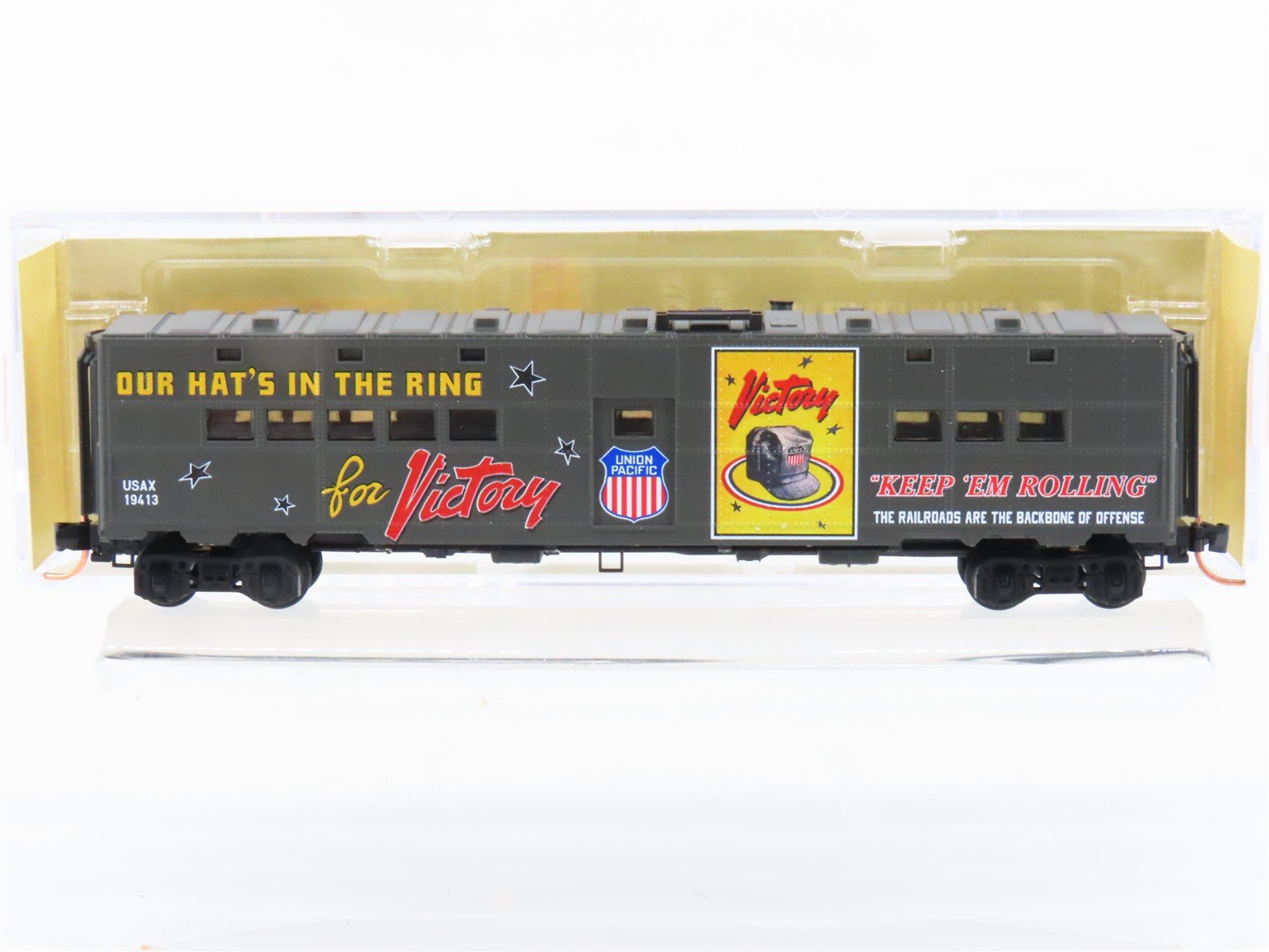 N Scale Micro-Trains MTL 11800130 USAX UP WWII 50' Troop Kitchen Car #19413