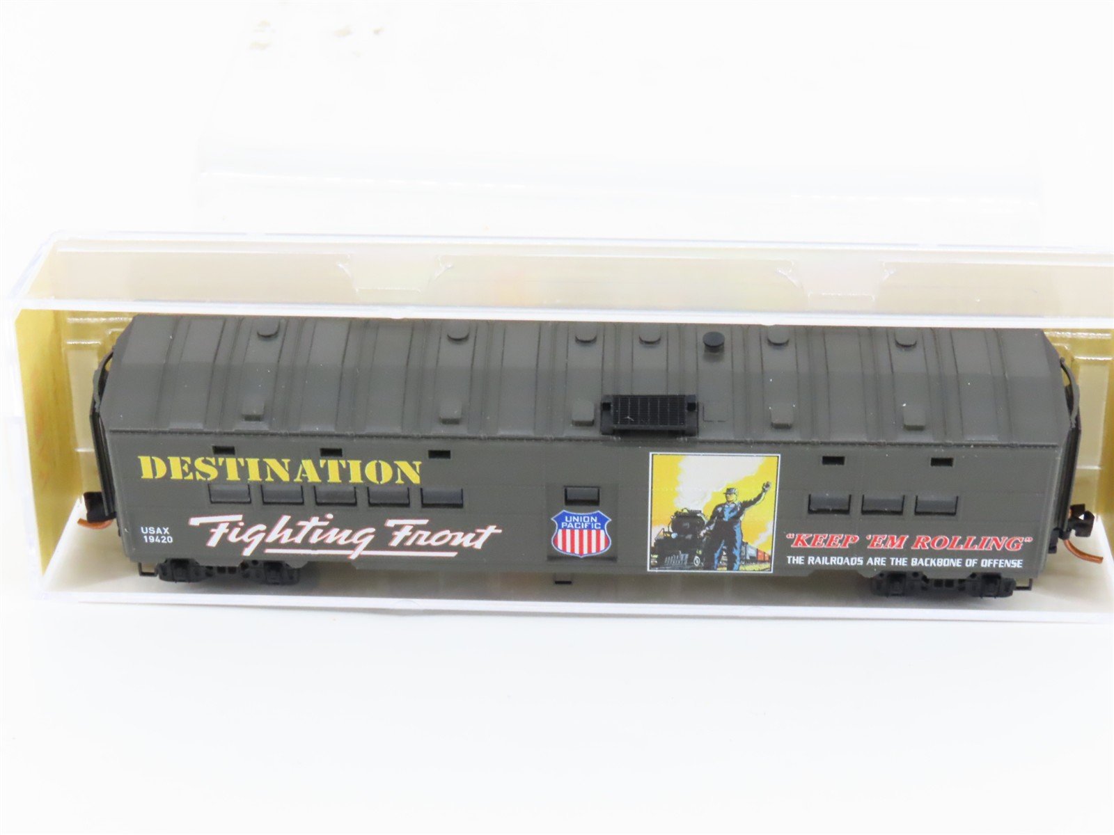 N Scale Micro-Trains MTL 11800200 USAX UP WWII 50' Troop Kitchen Car #19420
