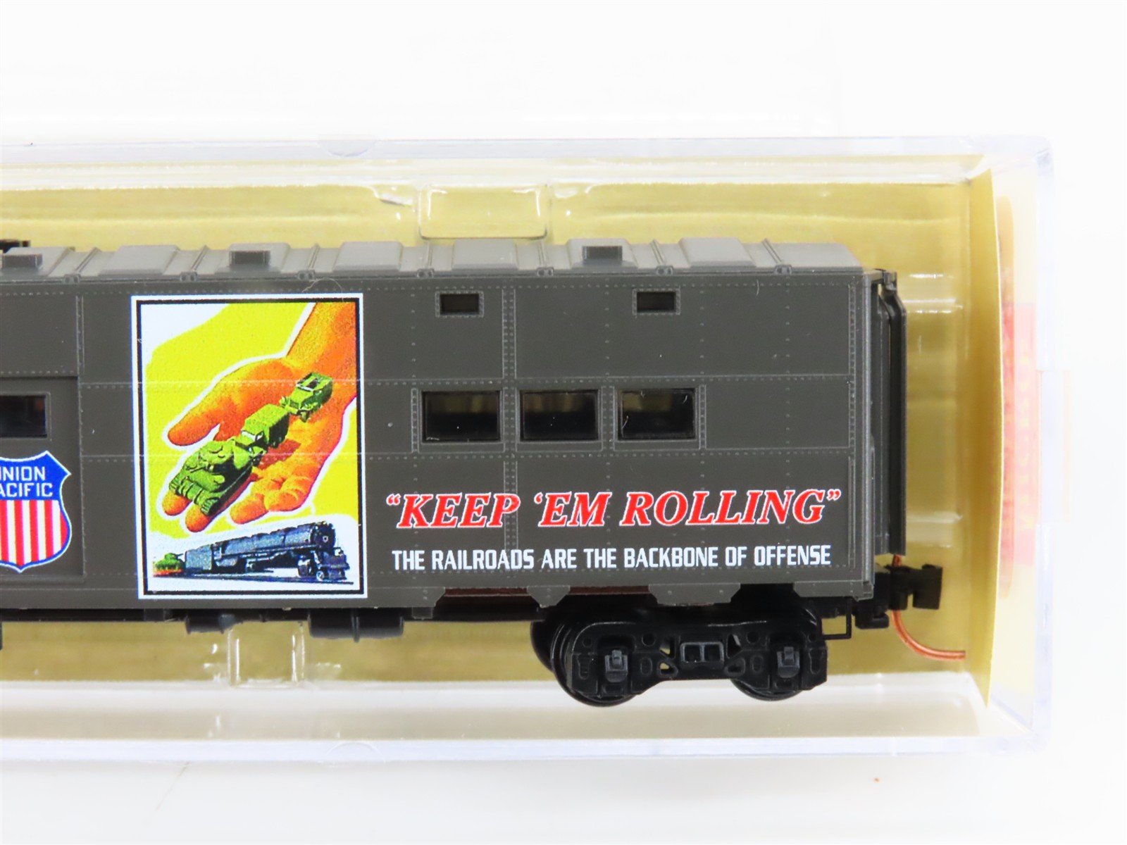 N Scale Micro-Trains MTL 11800190 USAX UP WWII 50' Troop Kitchen Car #19419