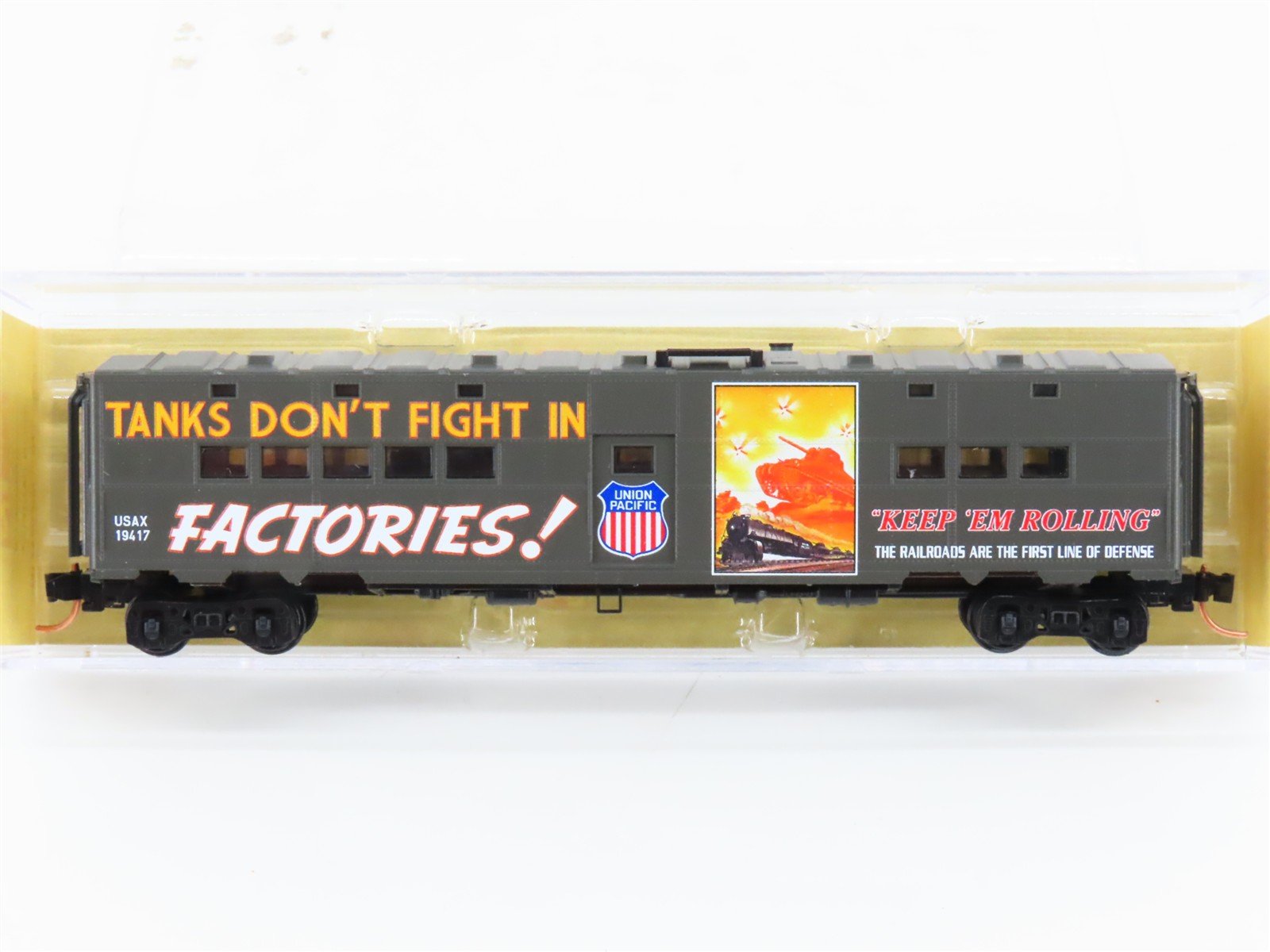 N Scale Micro-Trains MTL 11800170 USAX UP WWII 50' Troop Kitchen Car #19417