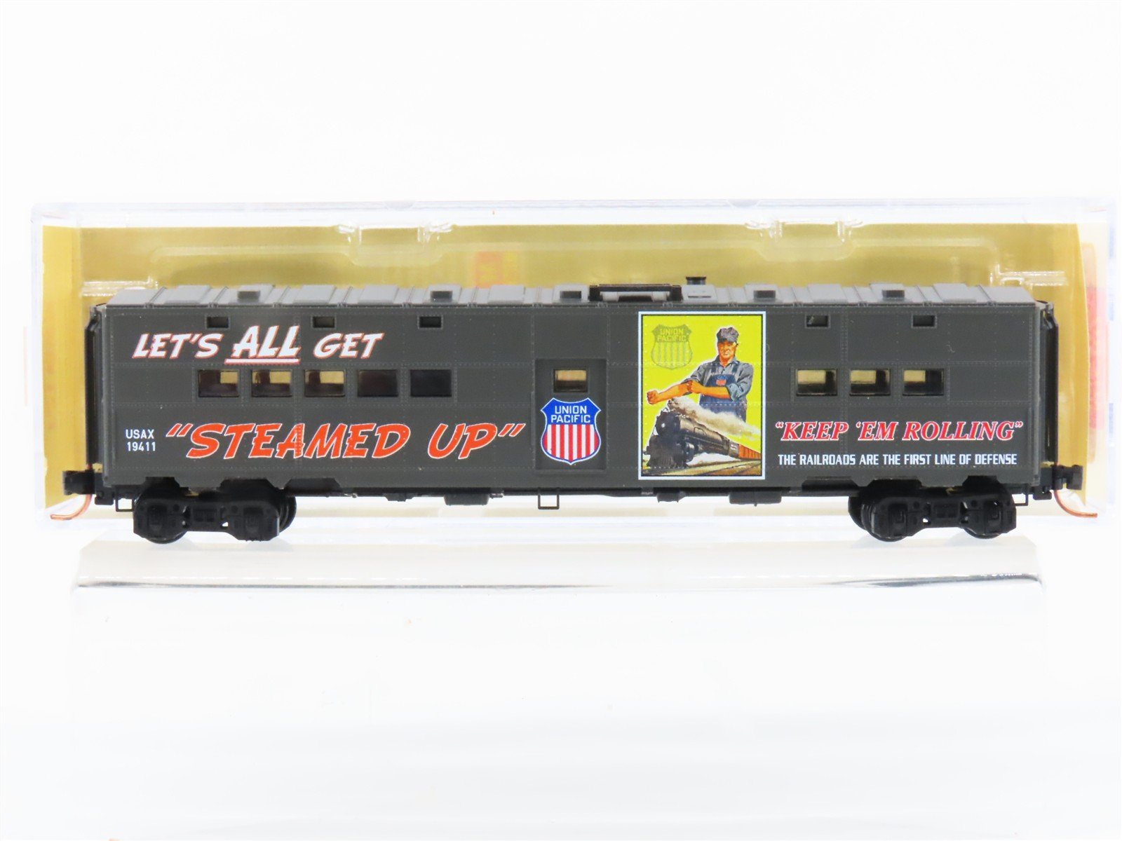 N Scale Micro-Trains MTL 11800110 USAX UP WWII 50' Troop Kitchen Car #19411
