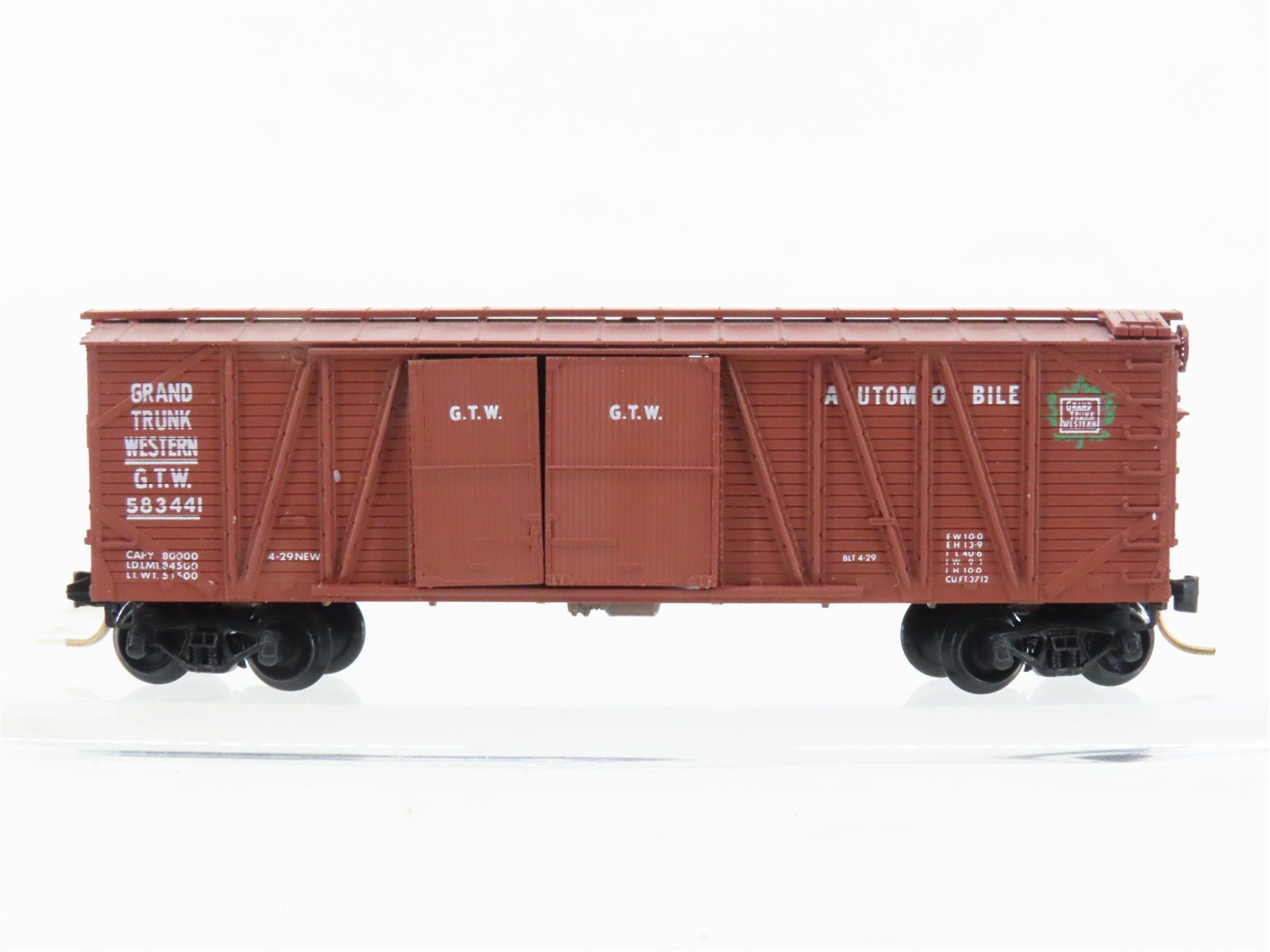 N Scale Kadee Micro-Trains MTL 29010 GTW Grand Trunk Western 40' Box Car #583441