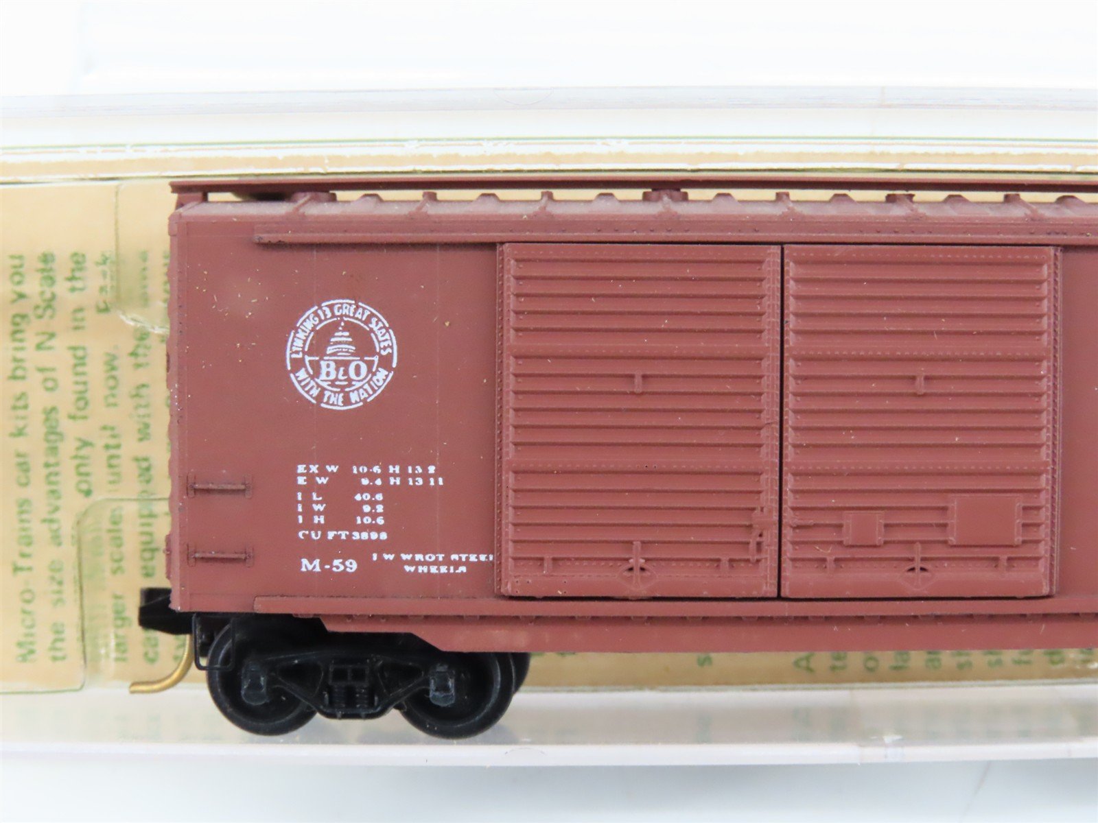 N Kadee Micro-Trains MTL 23157 B&O Baltimore & Ohio 40' Boxcar 298891 Blue Label