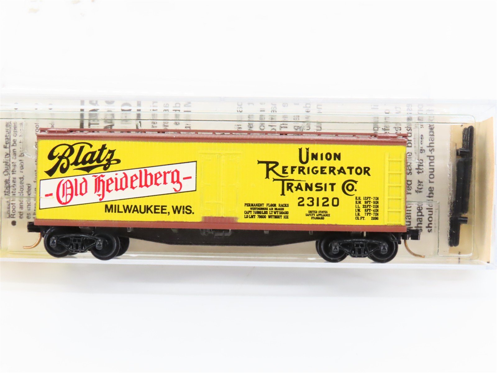 N Scale Kadee Micro-Trains MTL 47120 URTC Blatz Old Heidelberg 40' Reefer #23120