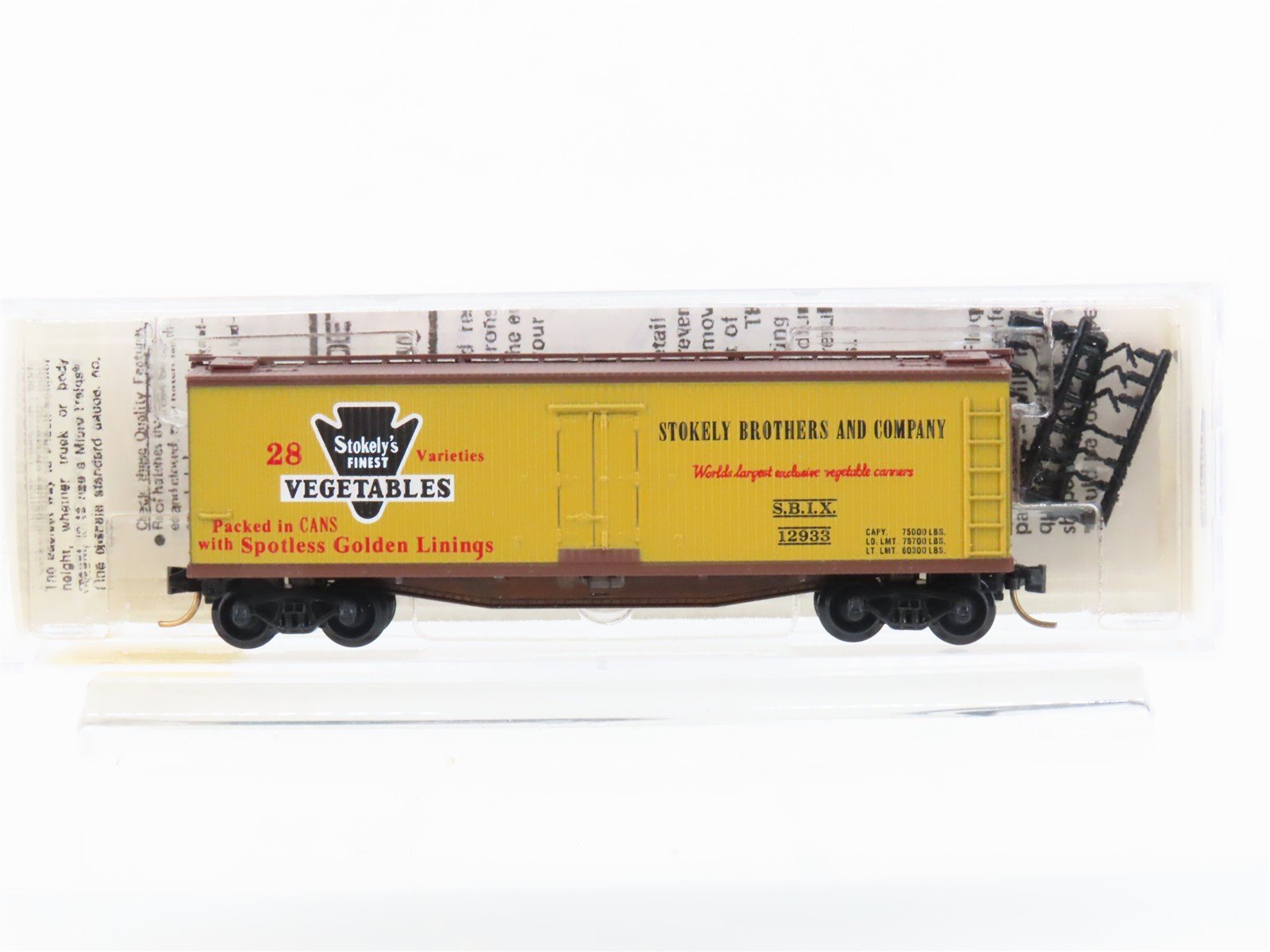 N Scale Micro-Trains MTL 49340 SBIX Stokely Vegetables 40' Reefer #12933
