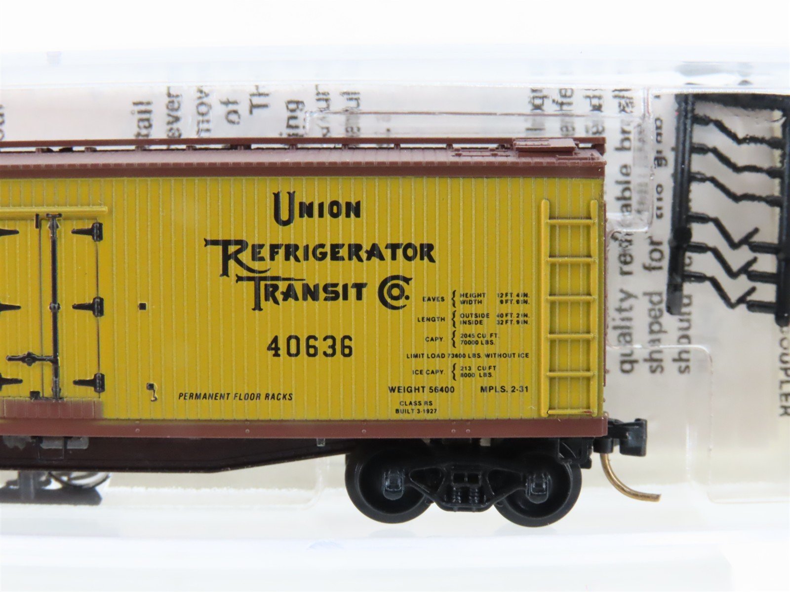 N Scale Micro-Trains MTL 49350 URTC Puritan Malt 40' Wood Reefer #40636