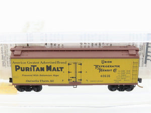 N Scale Micro-Trains MTL 49350 URTC Puritan Malt 40' Wood Reefer #40636