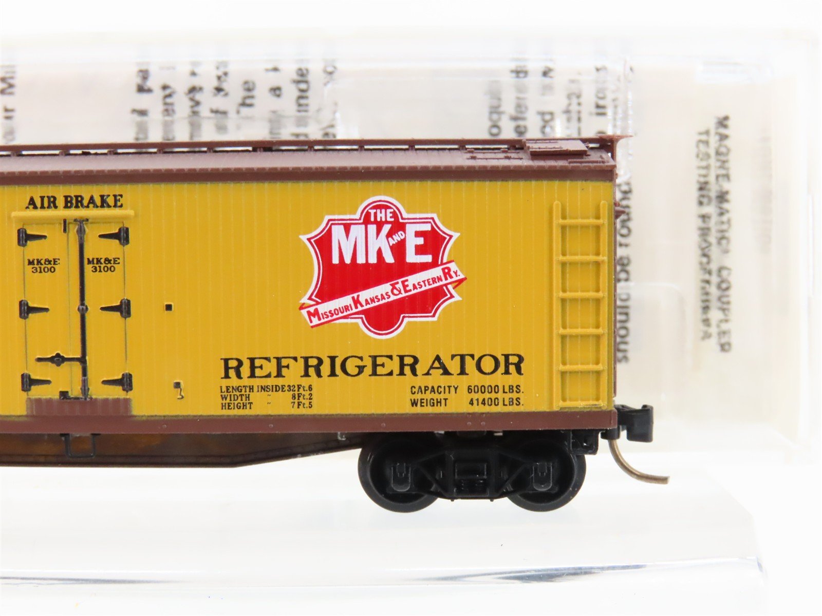N Scale Micro-Trains MTL 49360 MK&E Missouri Kansas & Eastern 40' Reefer #3100