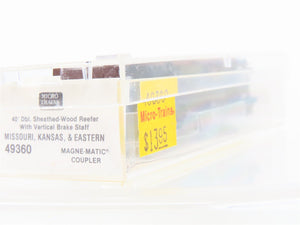 N Scale Micro-Trains MTL 49360 MK&E Missouri Kansas & Eastern 40' Reefer #3100