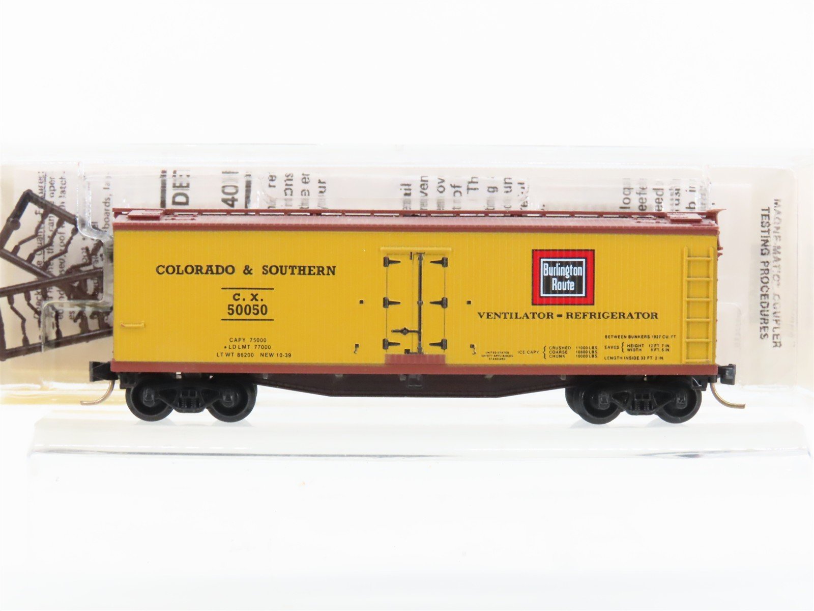 N Micro-Trains MTL 49370 CX Colorado & Southern Burlington Route Reefer #50050