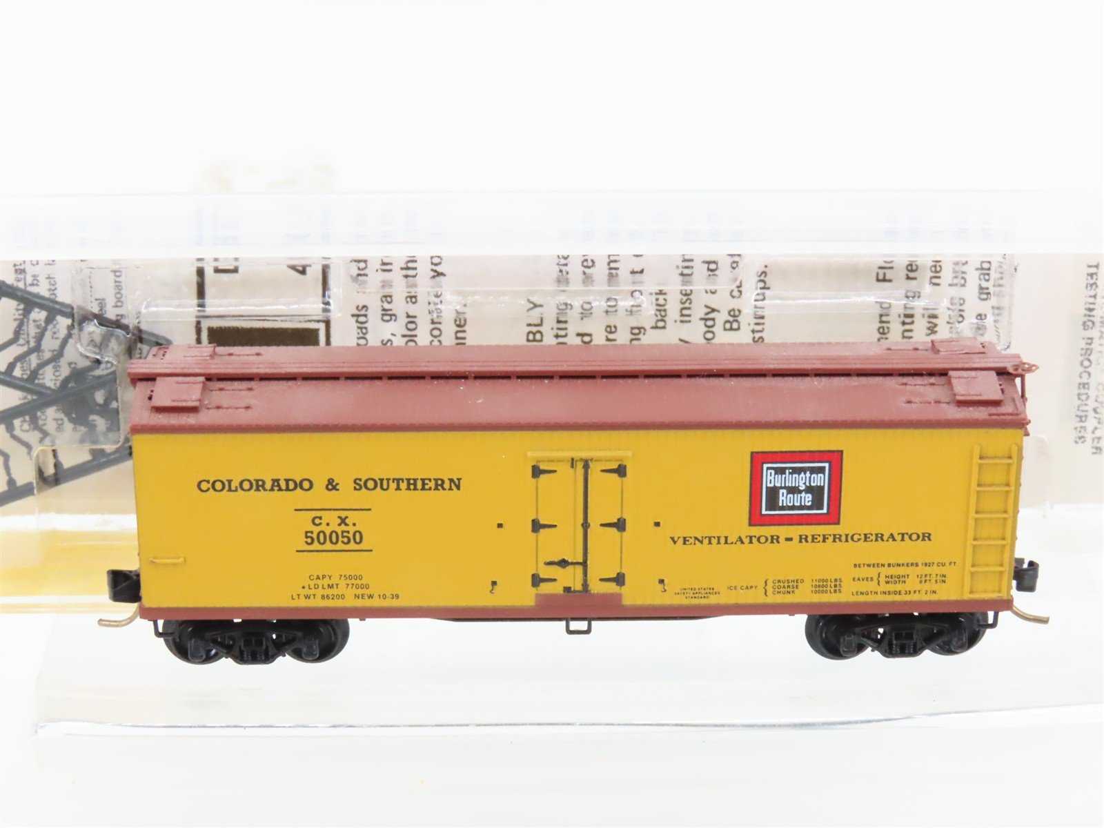 N Micro-Trains MTL 49370 CX Colorado & Southern Burlington Route Reefer #50050