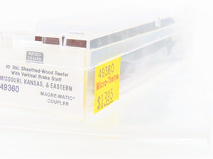 N Scale Micro-Trains MTL 49360 MK&E Missouri Kansas & Eastern 40' Reefer #3100