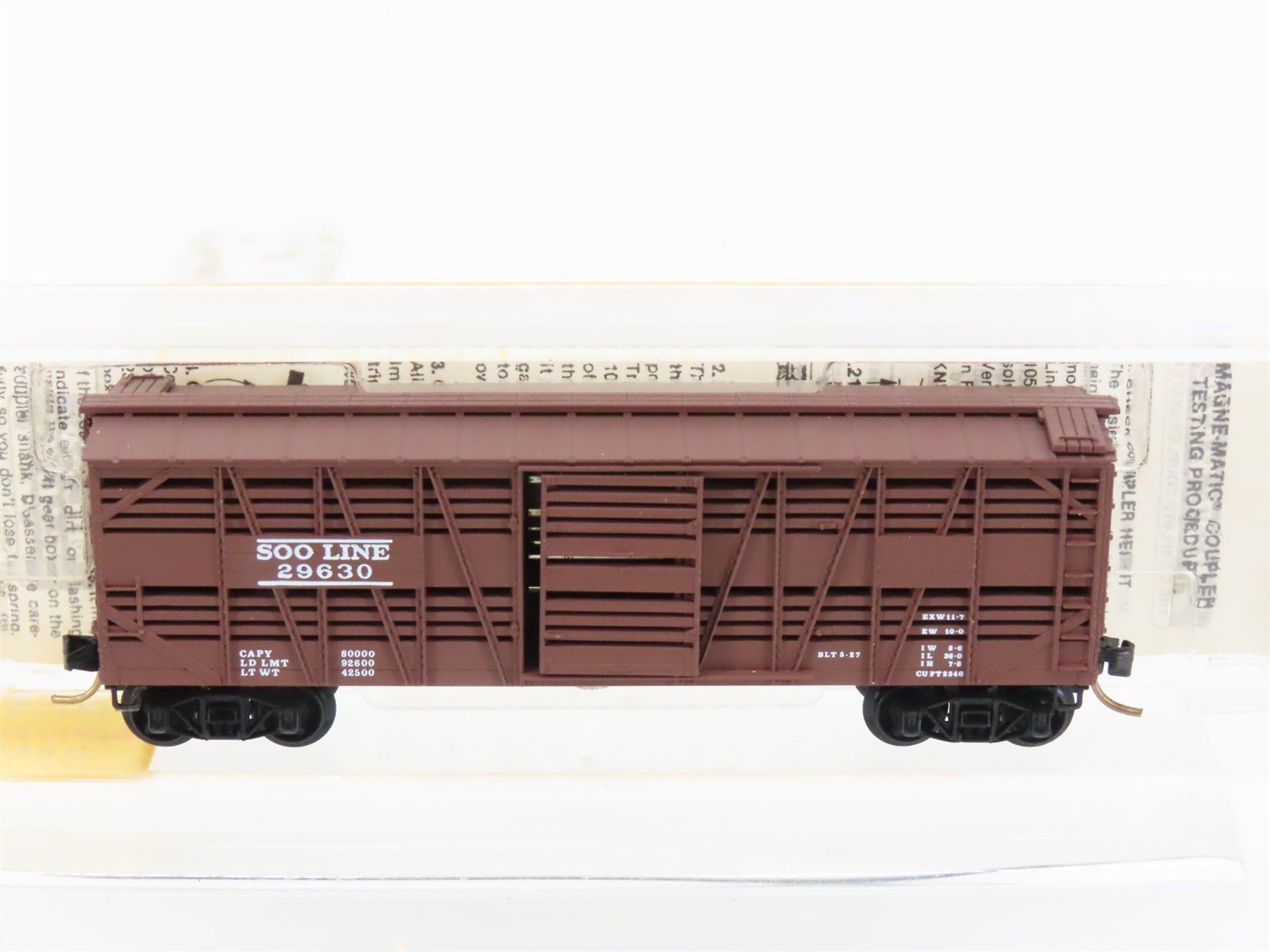N Scale Micro-Trains MTL 35140 SOO Line 40' Despatch Stock Car #29630