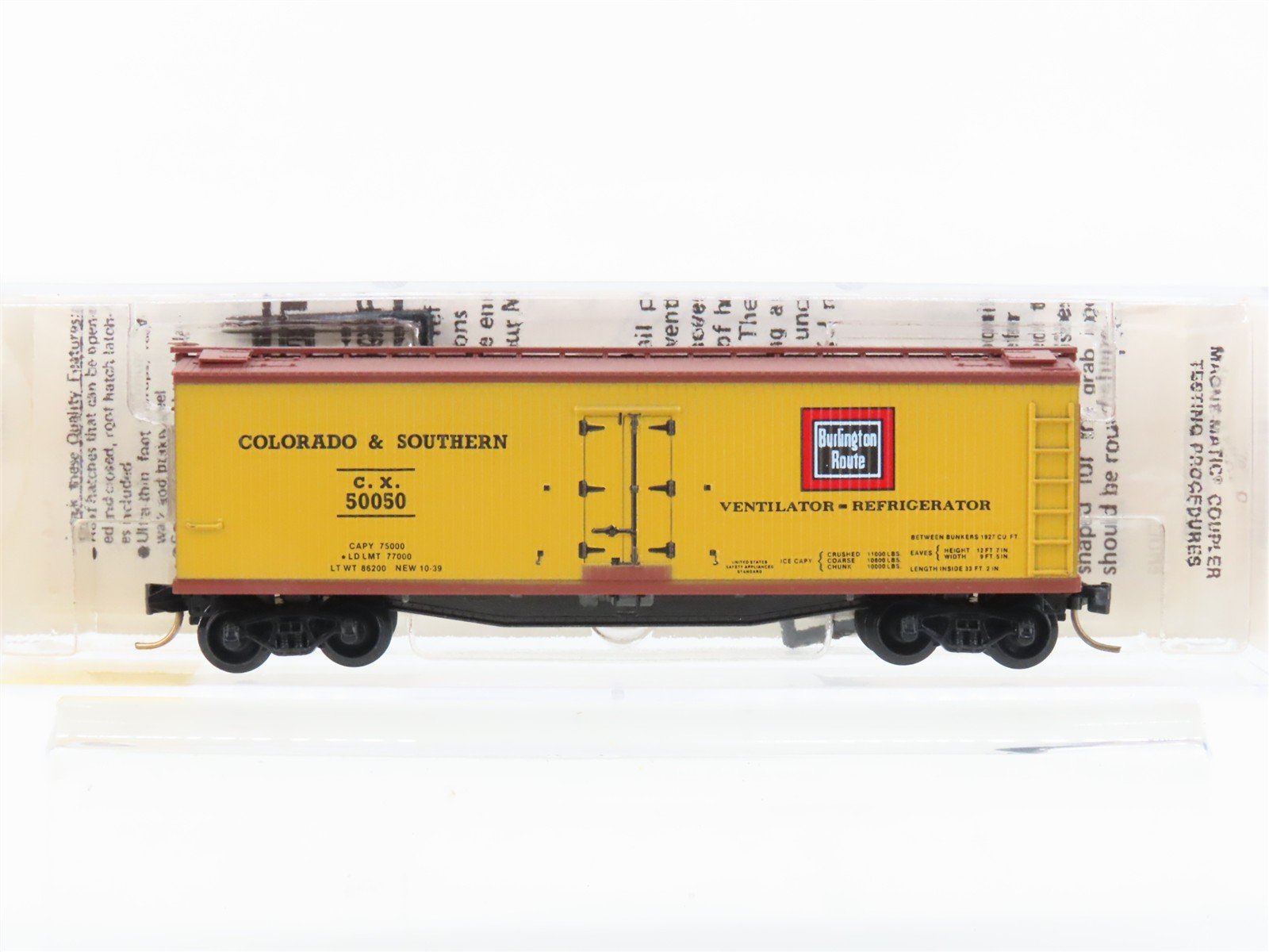 N Micro-Trains MTL 49370 CX Colorado & Southern Burlington Route Reefer #50050