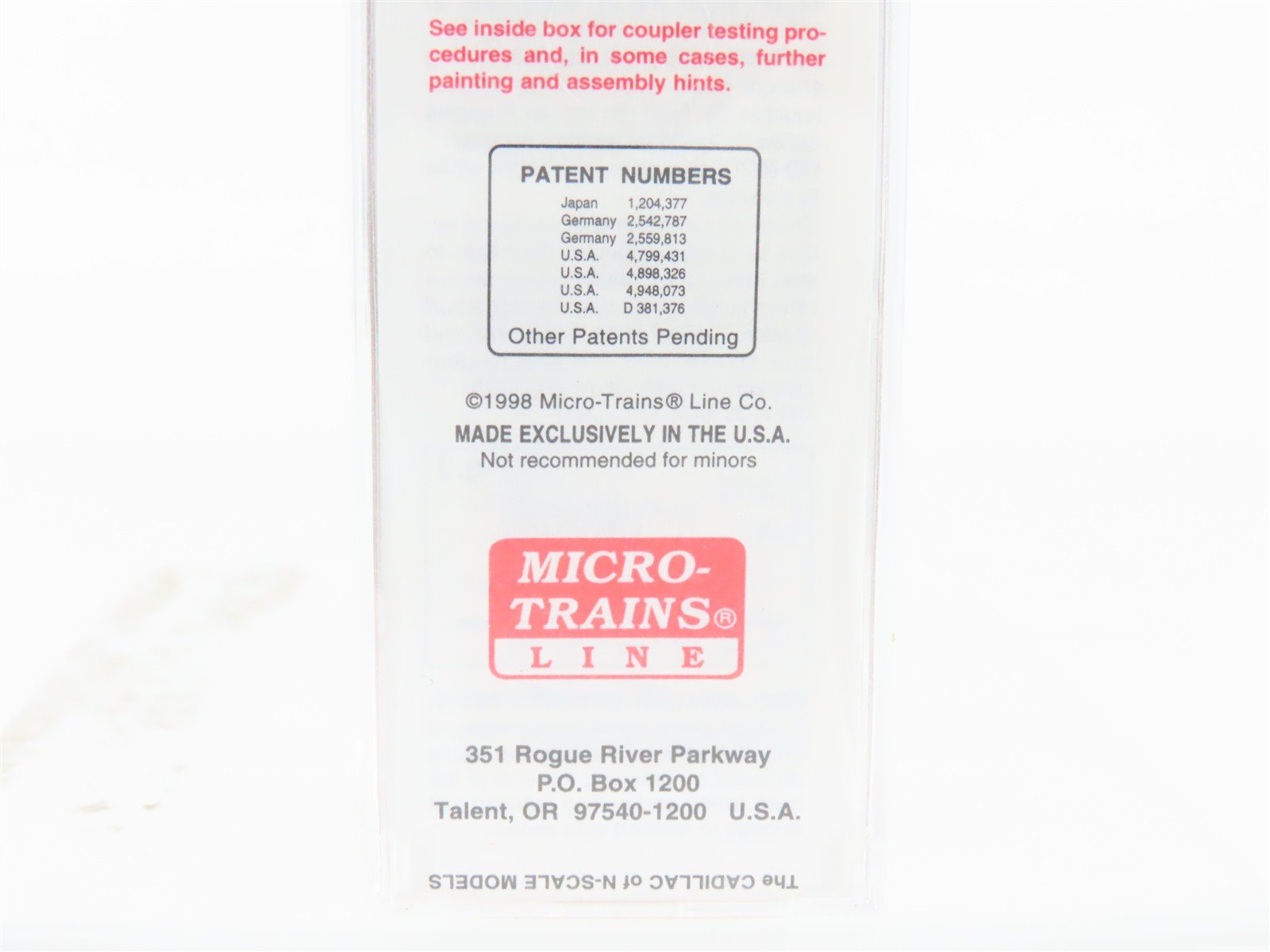 N Scale Micro-Trains MTL 59530 URTX Black Hills Packing Co. 40' Reefer #72722