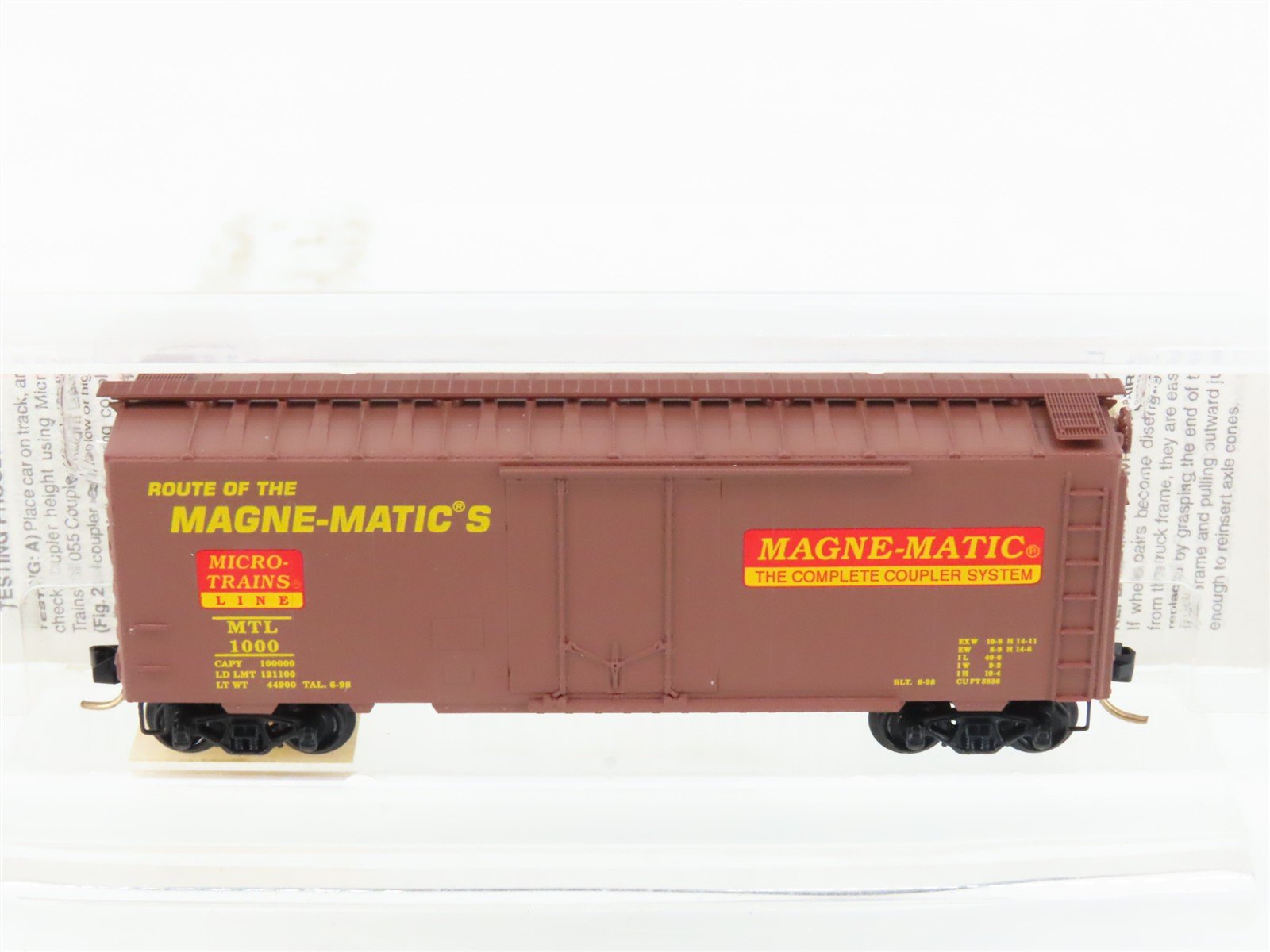 N Scale Micro-Trains MTL 21220 Route Of The Magne-Matics 40' Box Car #1000