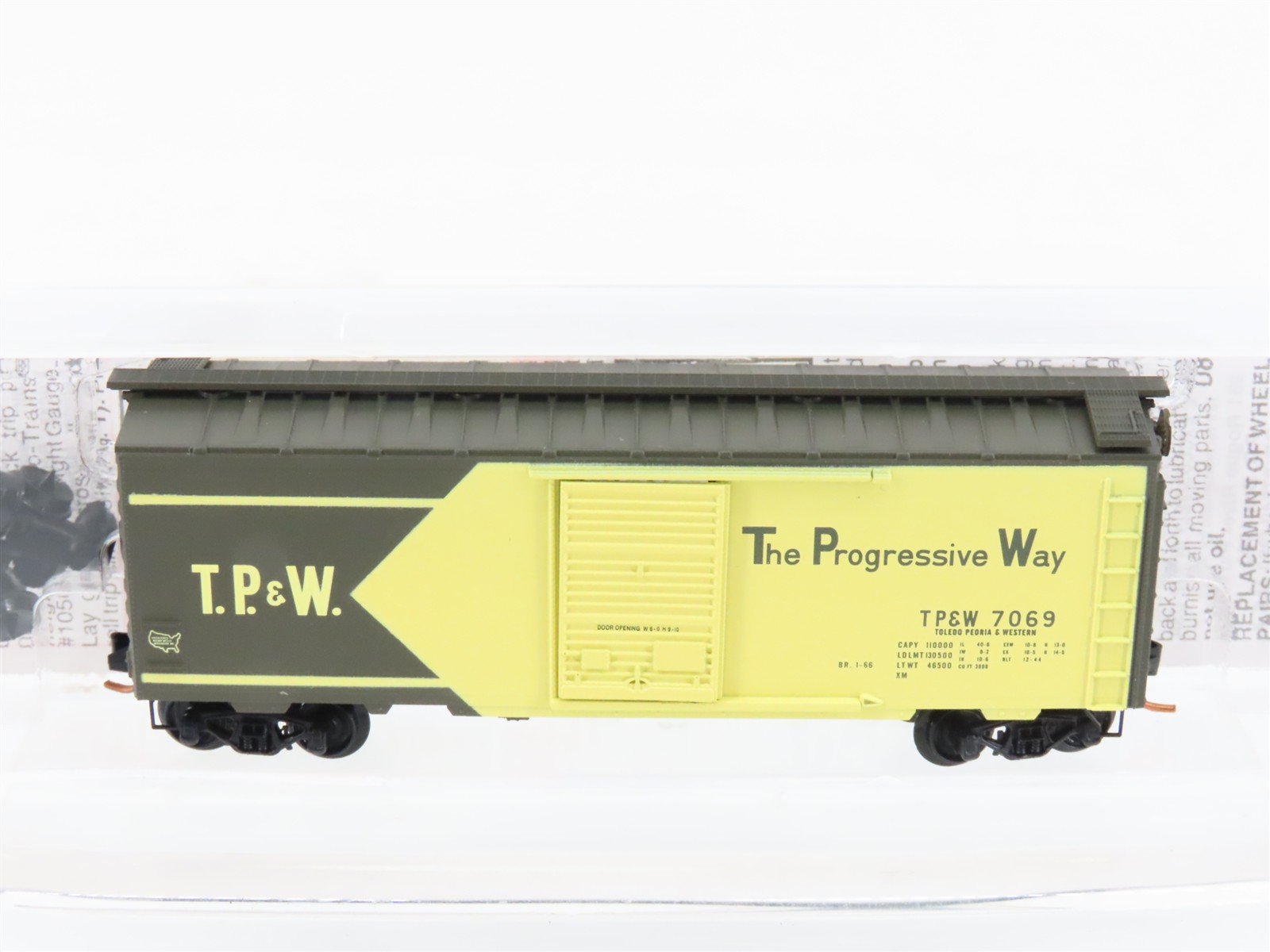 N Scale Micro-Trains MTL 02000716 TP&W The Progressive Way 40' Box Car #7069
